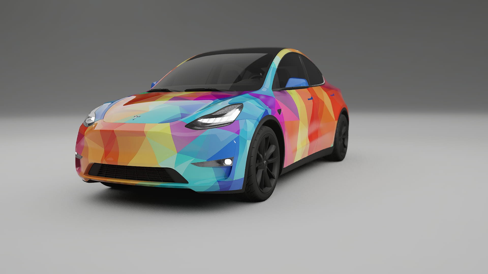Tesla Model Y VECTOR VIBE – Ontworpen Wrap PPF Kit van Printbaar Polyurethaanfolie