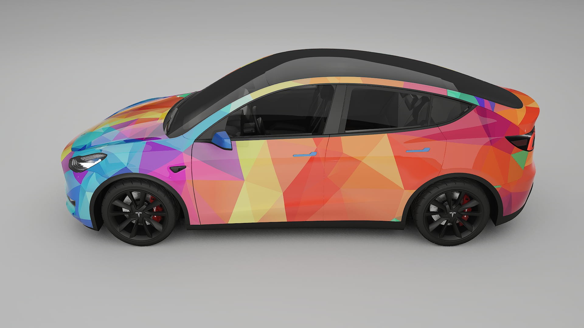 Tesla Model Y VECTOR VIBE – Ontworpen Wrap PPF Kit van Printbaar Polyurethaanfolie
