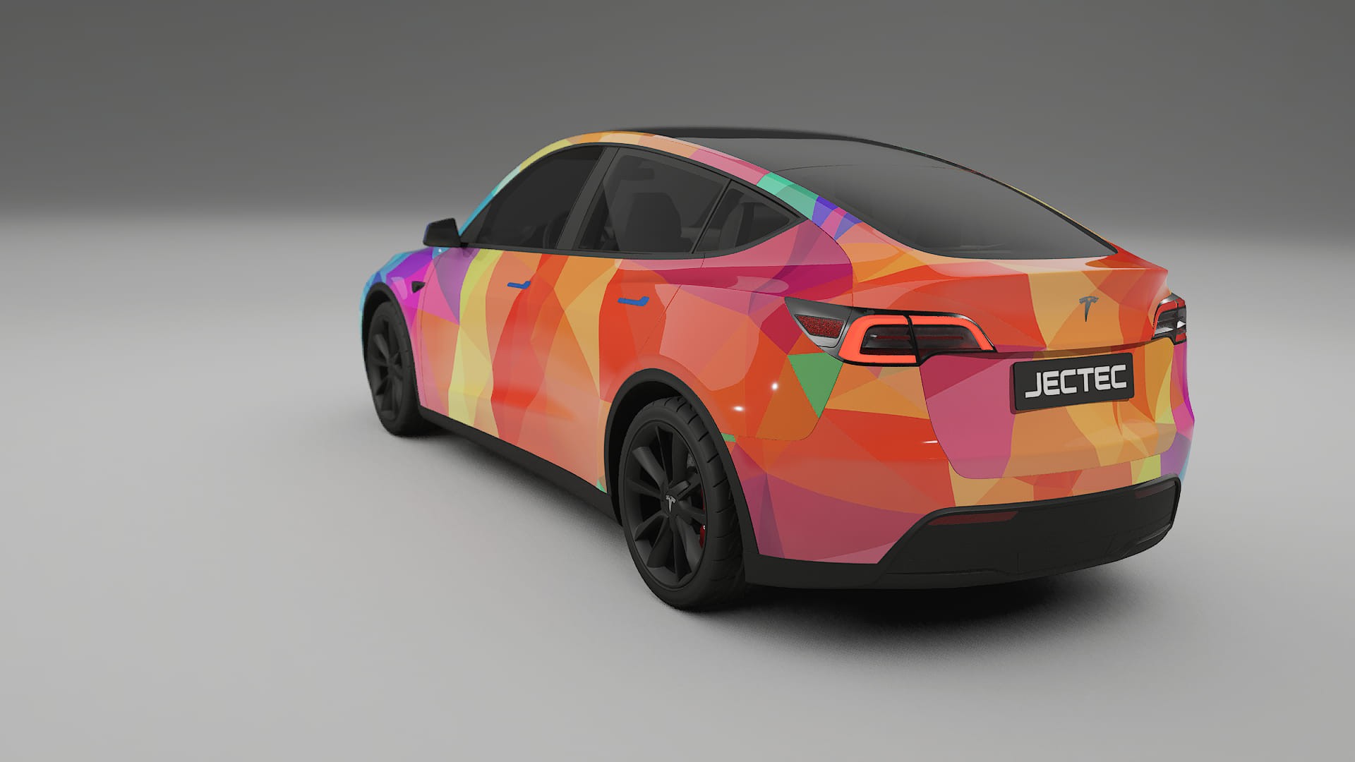 Tesla Model Y VECTOR VIBE – Ontworpen Wrap PPF Kit van Printbaar Polyurethaanfolie