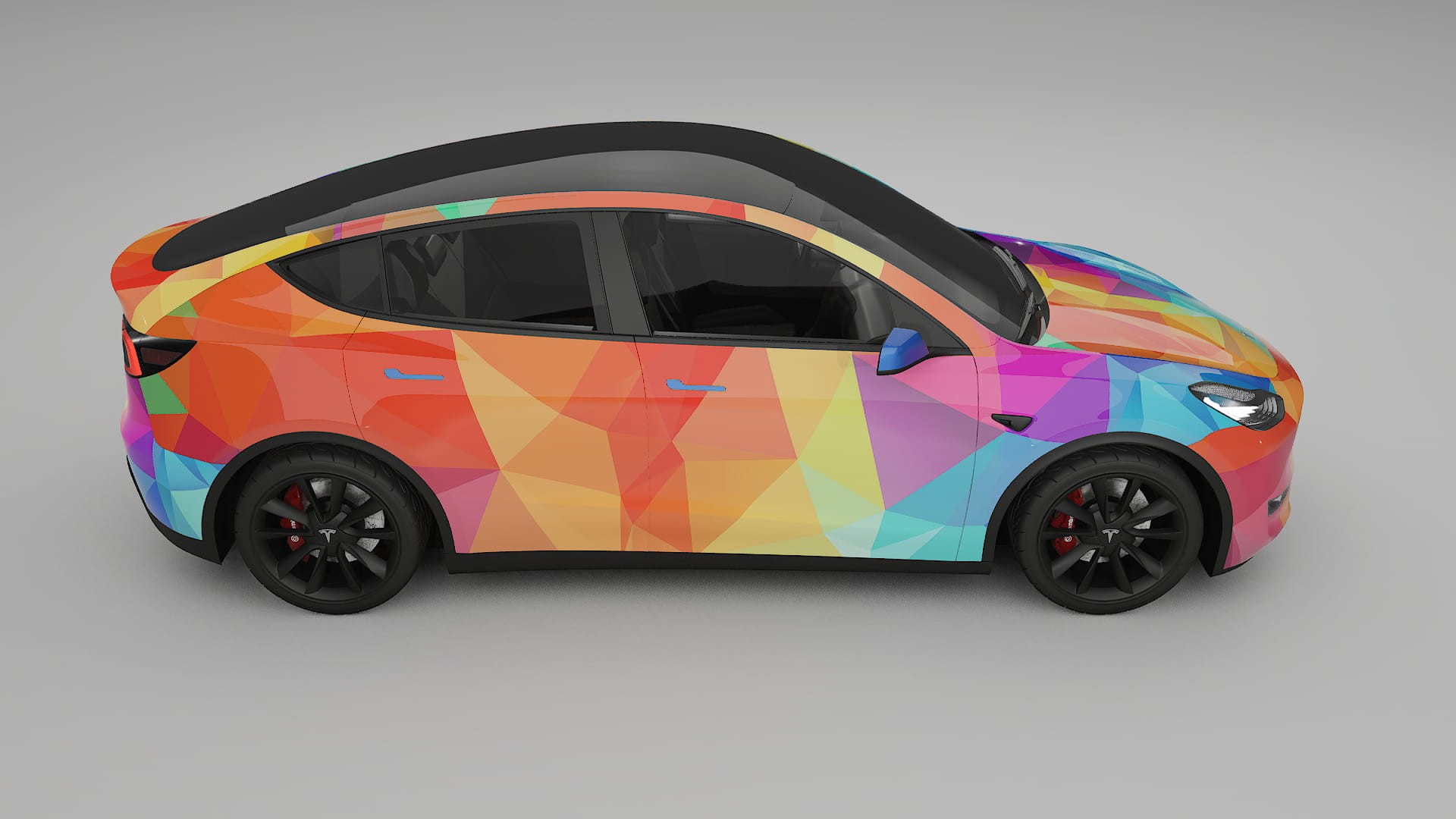 Tesla Model Y VECTOR VIBE – Ontworpen Wrap PPF Kit van Printbaar Polyurethaanfolie