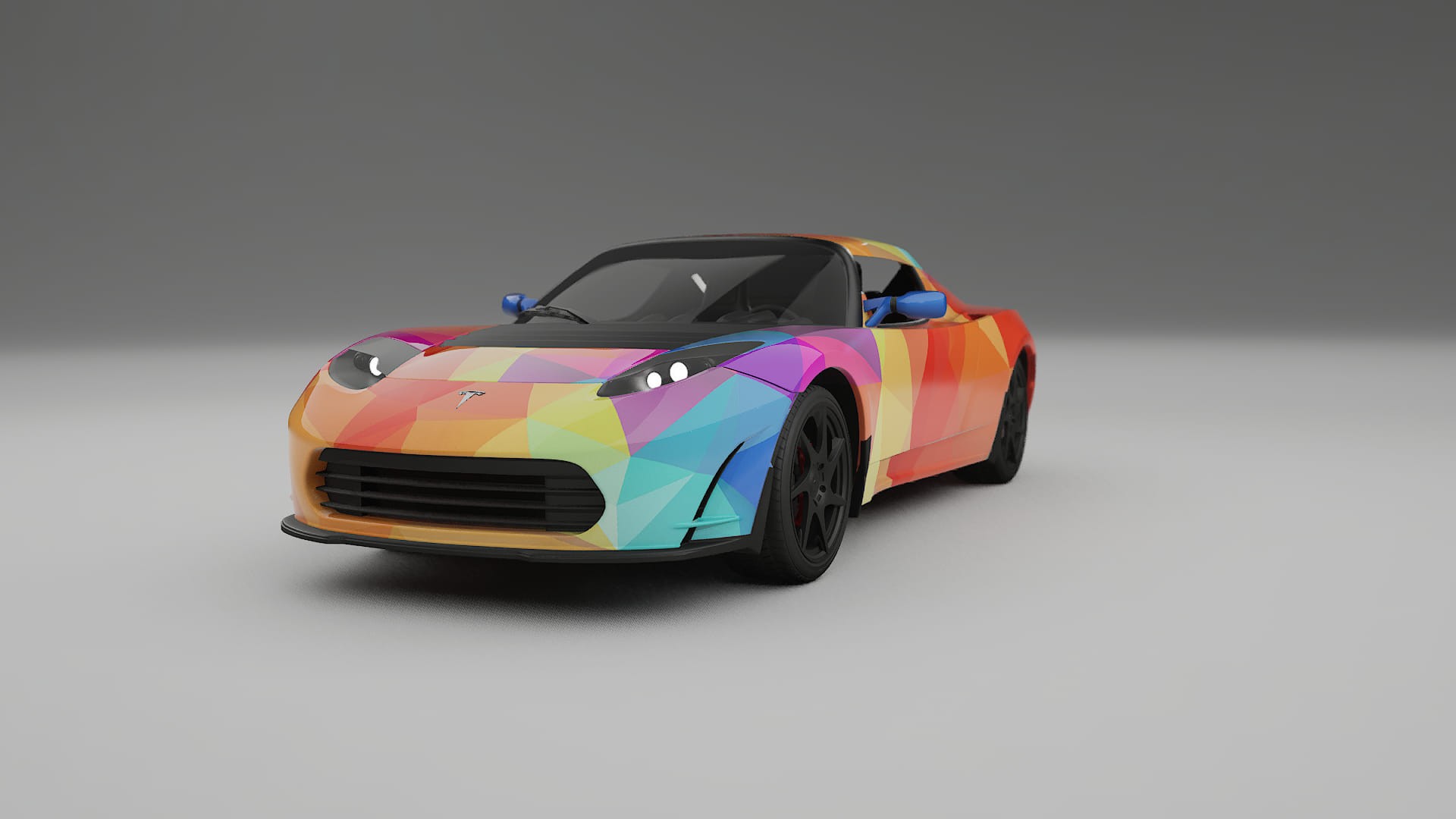 Tesla Roadster 2.5 VECTOR VIBE – Ontworpen Wrap PPF Kit van Printbaar Polyurethaanfolie