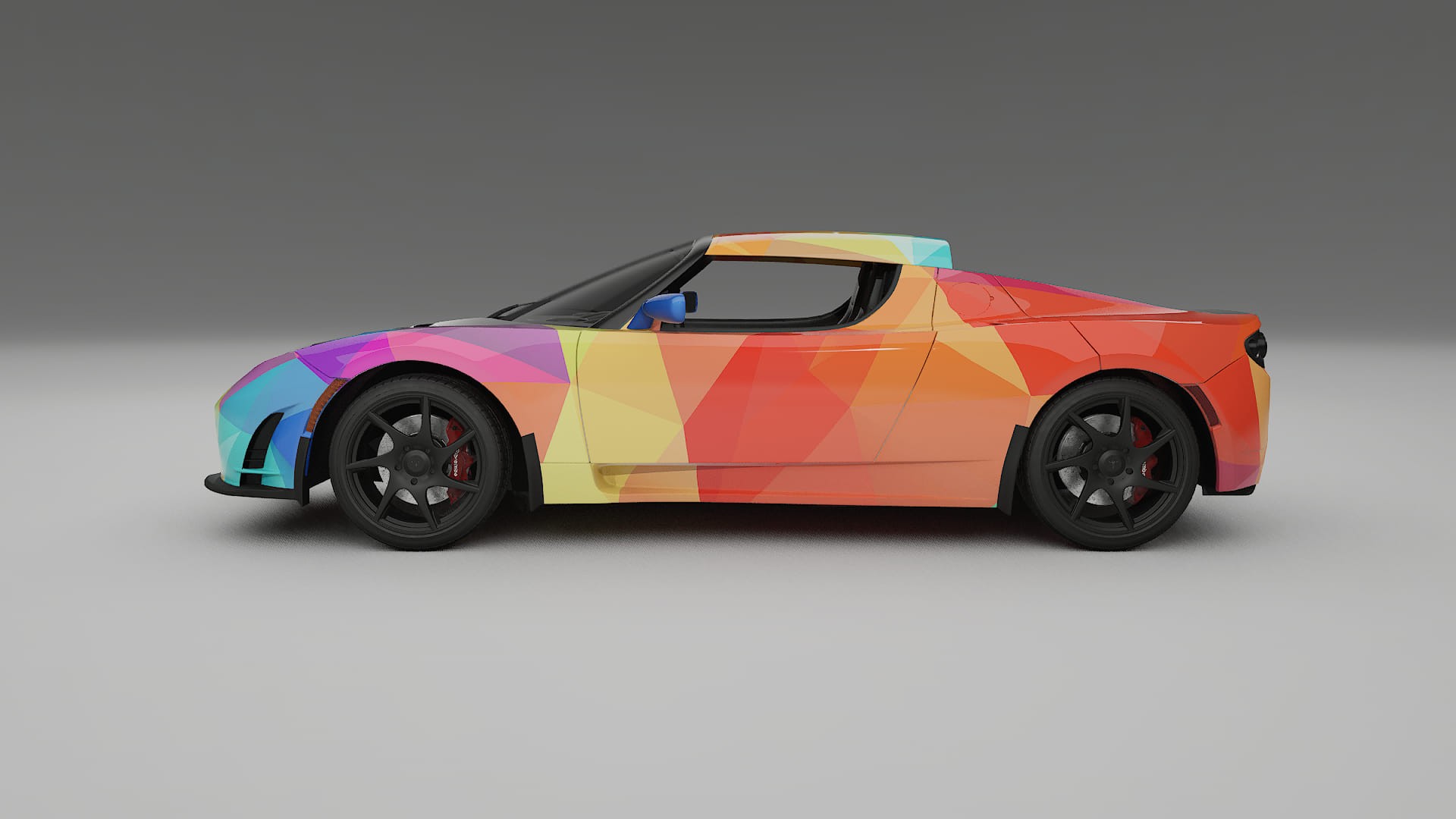 Tesla Roadster 2.5 VECTOR VIBE – Ontworpen Wrap PPF Kit van Printbaar Polyurethaanfolie