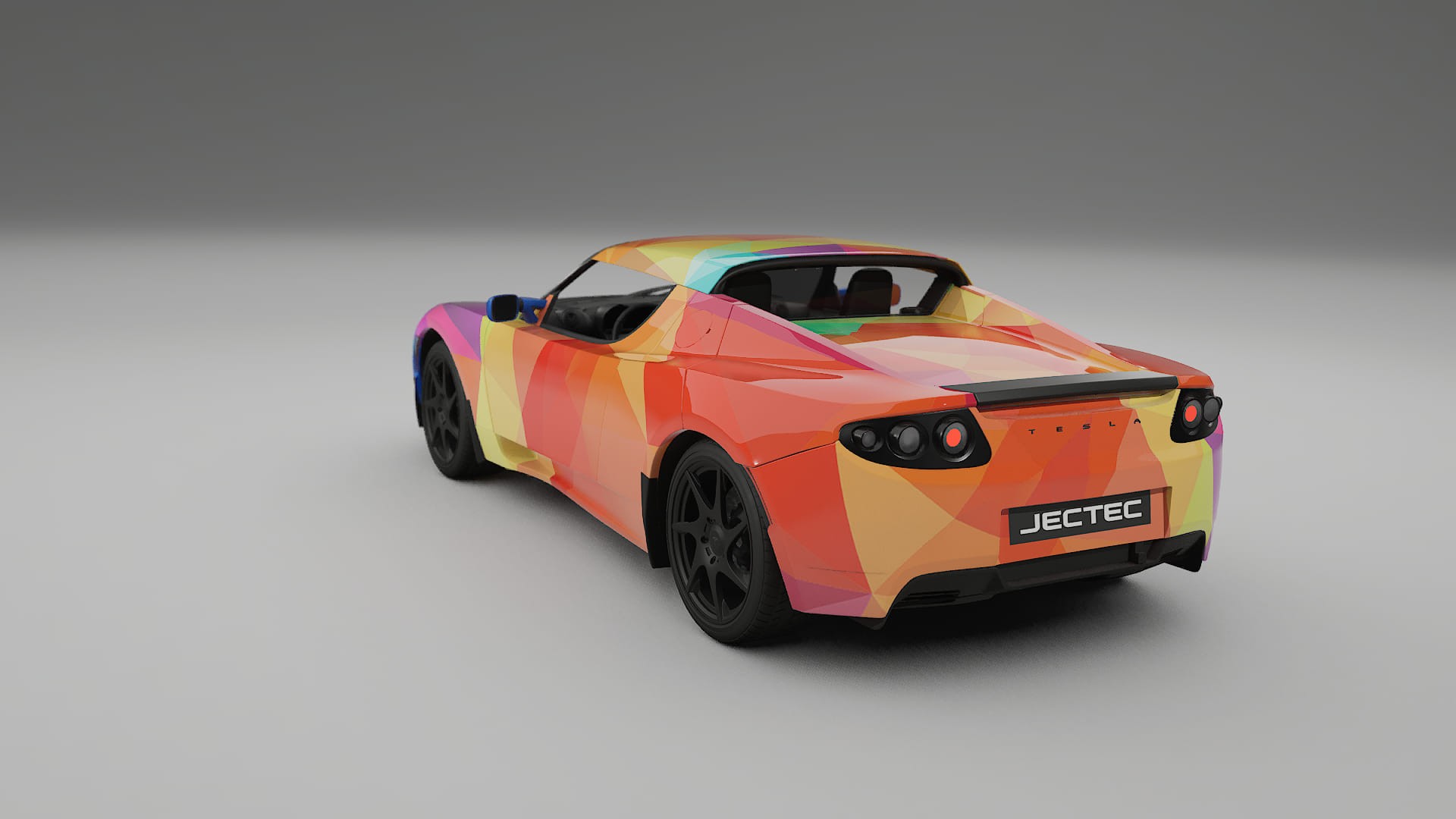 Tesla Roadster 2.5 VECTOR VIBE – Ontworpen Wrap PPF Kit van Printbaar Polyurethaanfolie