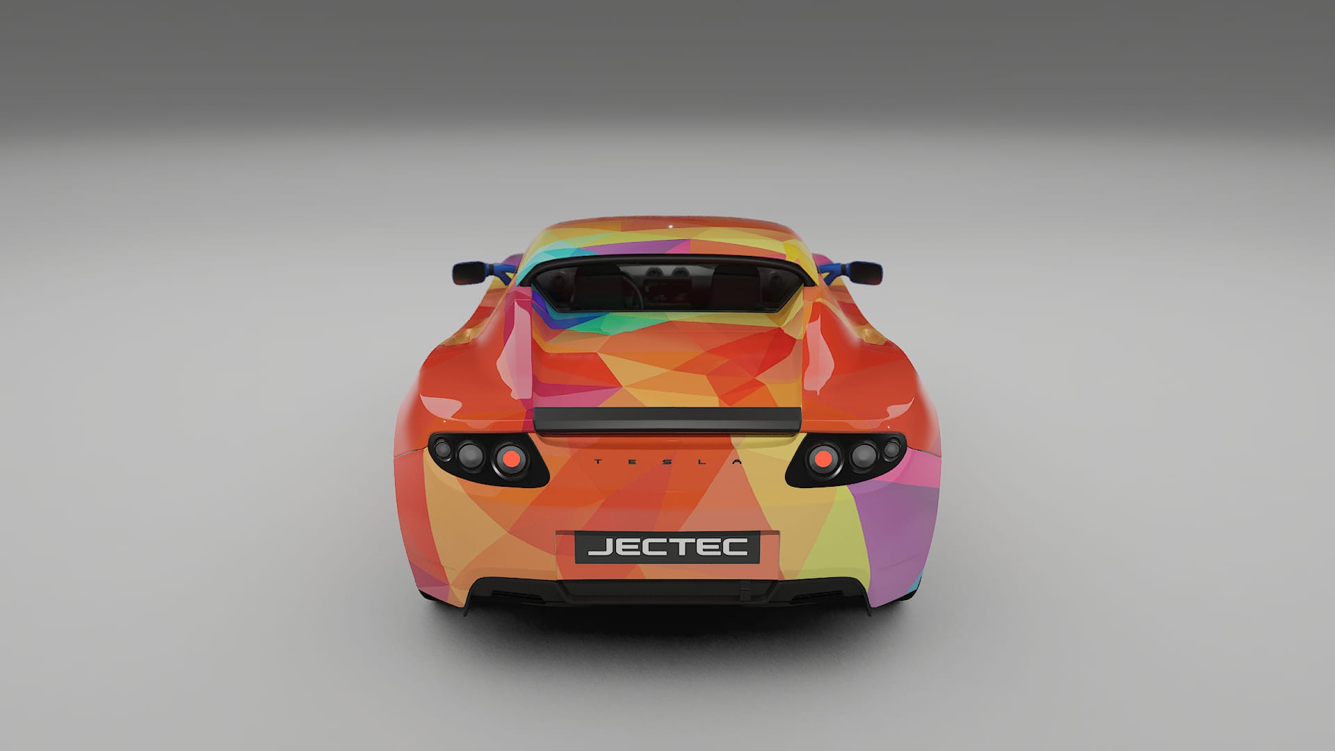 Tesla Roadster 2.5 VECTOR VIBE – Ontworpen Wrap PPF Kit van Printbaar Polyurethaanfolie