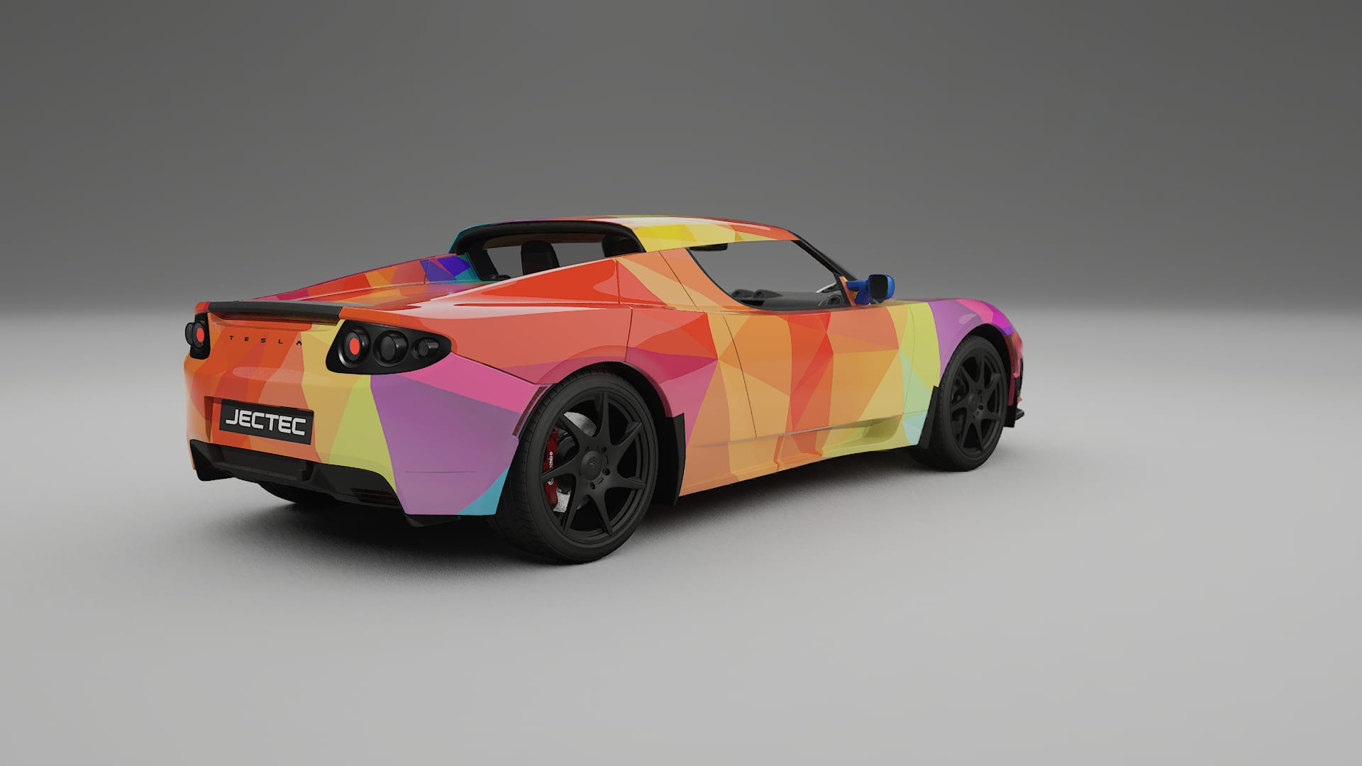 Tesla Roadster 2.5 VECTOR VIBE – Ontworpen Wrap PPF Kit van Printbaar Polyurethaanfolie