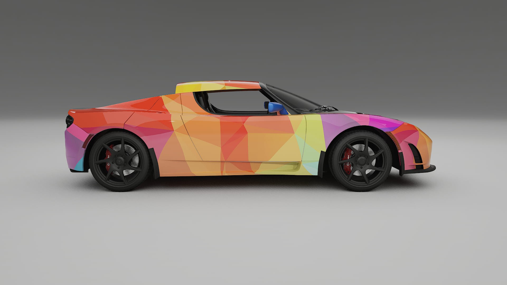 Tesla Roadster 2.5 VECTOR VIBE – Ontworpen Wrap PPF Kit van Printbaar Polyurethaanfolie