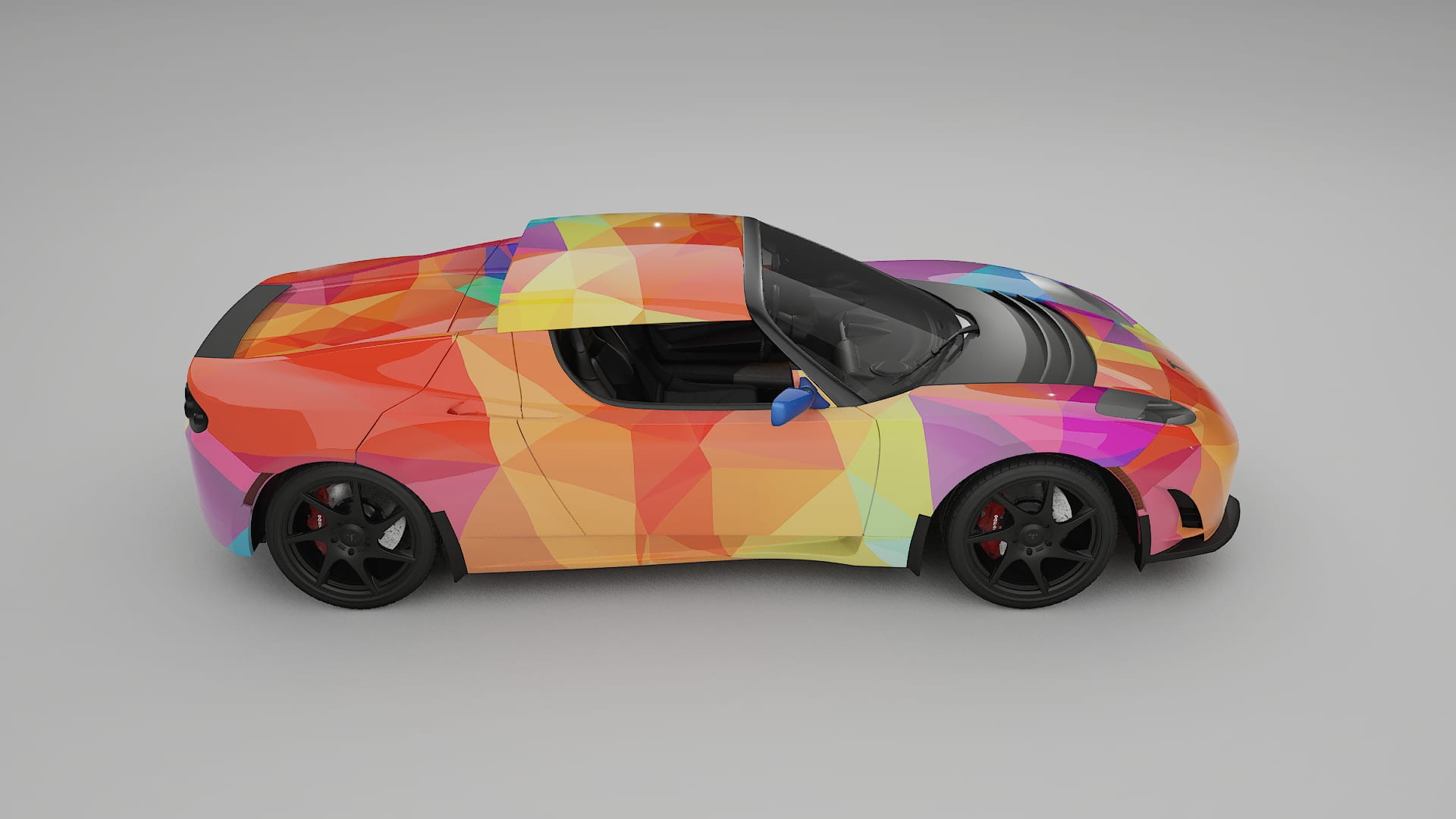 Tesla Roadster 2.5 VECTOR VIBE – Ontworpen Wrap PPF Kit van Printbaar Polyurethaanfolie