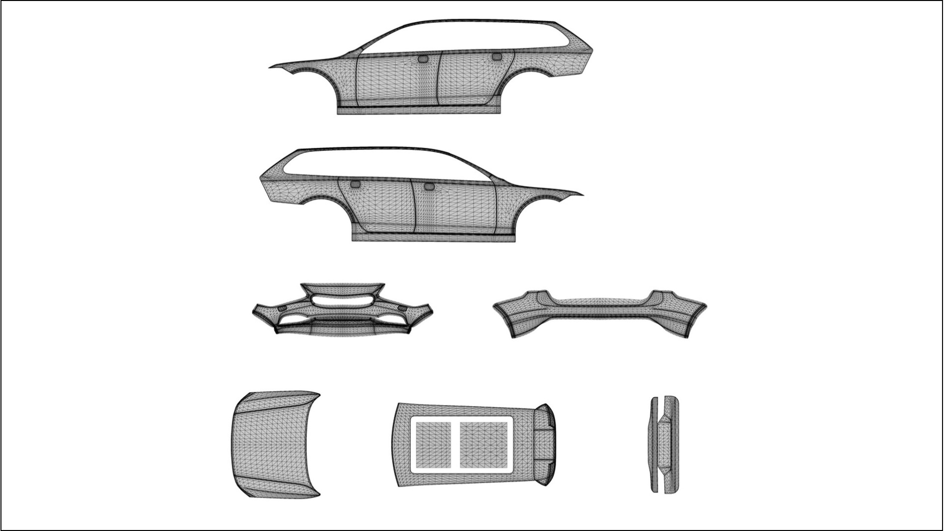 Volvo V90 P5 VECTOR VIBE – Ontworpen Wrap PPF Kit van Printbaar Polyurethaanfolie 2