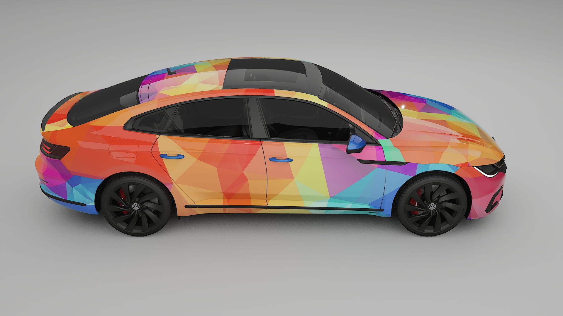 VW Arteon R 3H prefacelift pre-LCI VECTOR VIBE – Ontworpen Wrap PPF Kit van Printbaar Polyurethaanfolie