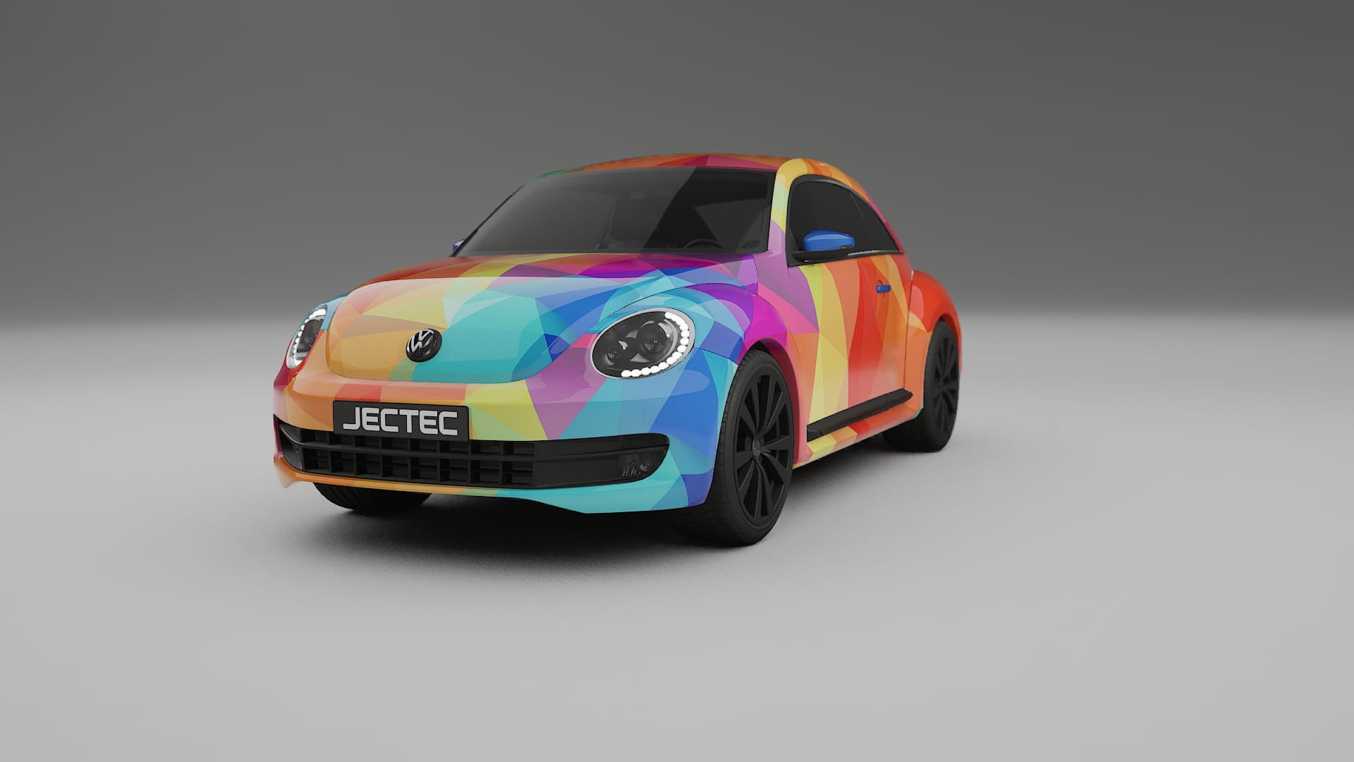 VW Beetle A5 prefacelift pre-LCI VECTOR VIBE – Ontworpen Wrap PPF Kit van Printbaar Polyurethaanfolie