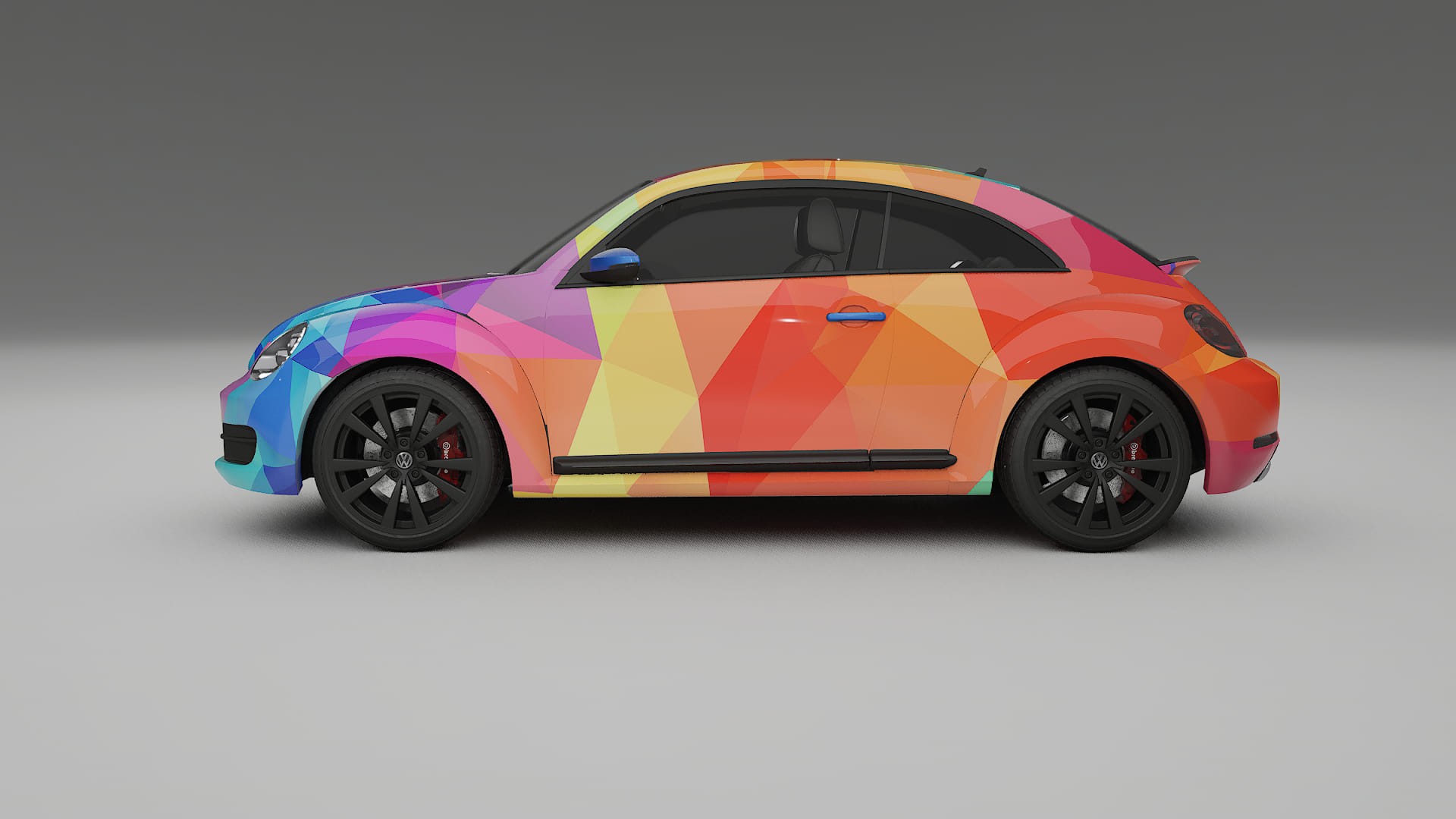 VW Beetle A5 prefacelift pre-LCI VECTOR VIBE – Ontworpen Wrap PPF Kit van Printbaar Polyurethaanfolie