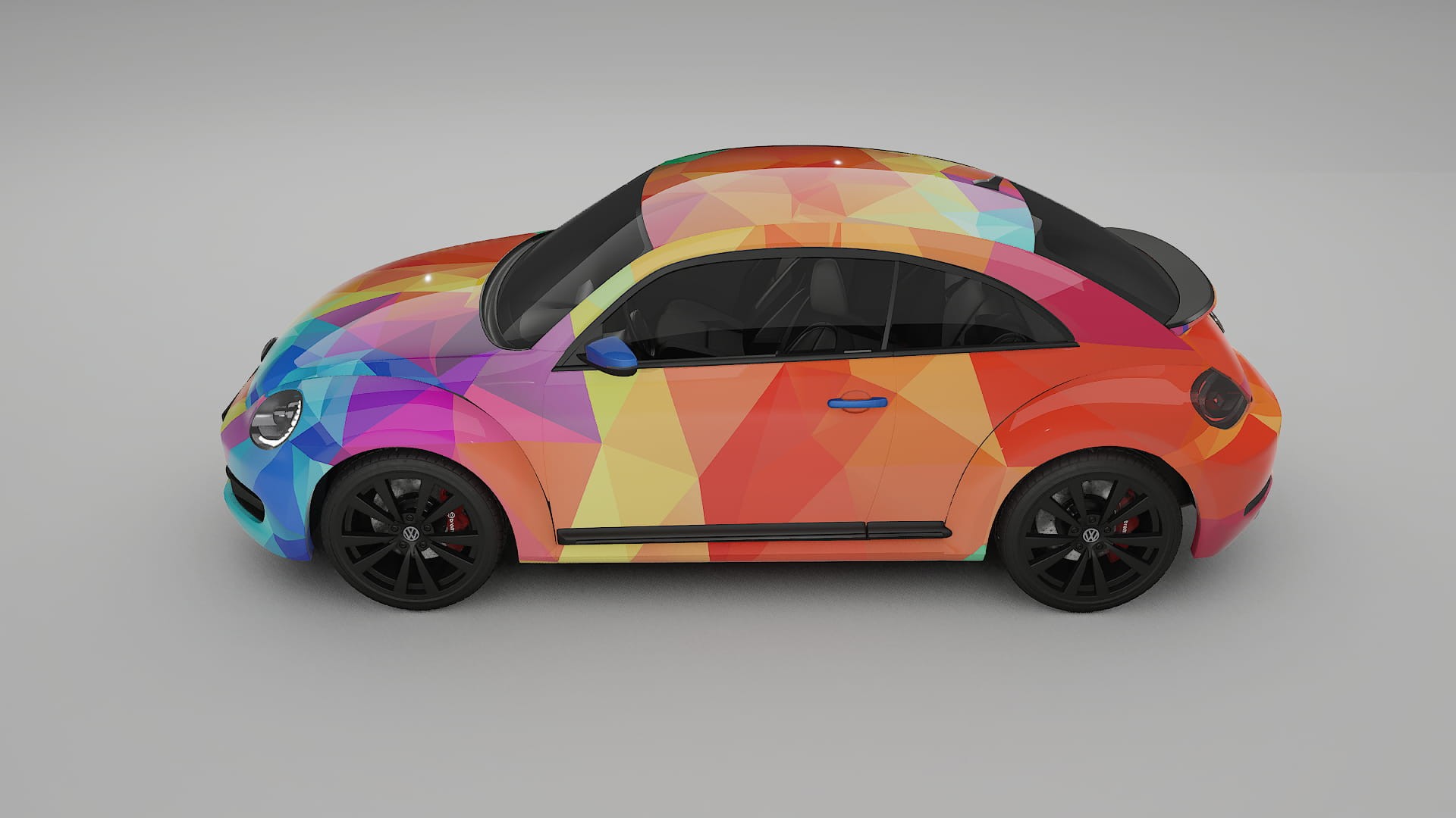 VW Beetle A5 prefacelift pre-LCI VECTOR VIBE – Ontworpen Wrap PPF Kit van Printbaar Polyurethaanfolie