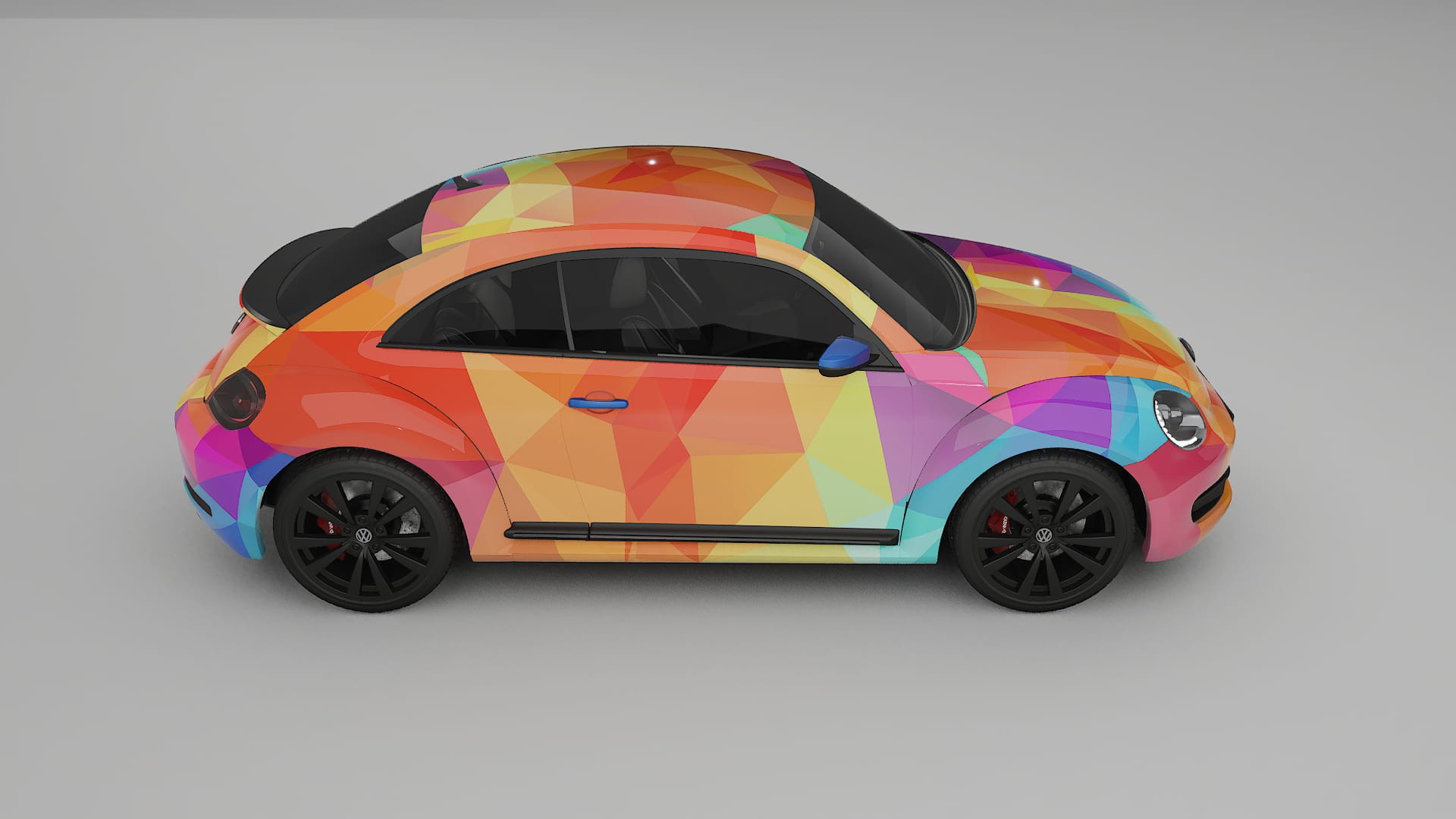VW Beetle A5 prefacelift pre-LCI VECTOR VIBE – Ontworpen Wrap PPF Kit van Printbaar Polyurethaanfolie