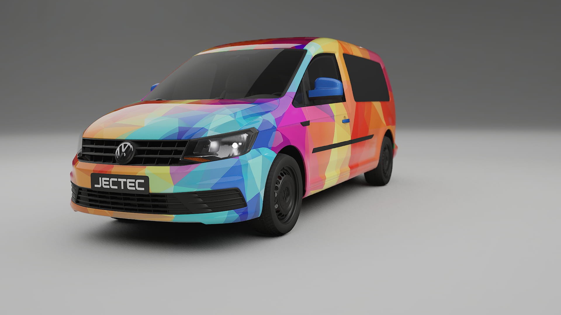 VW Caddy Maxi SB VECTOR VIBE – Ontworpen Wrap PPF Kit van Printbaar Polyurethaanfolie