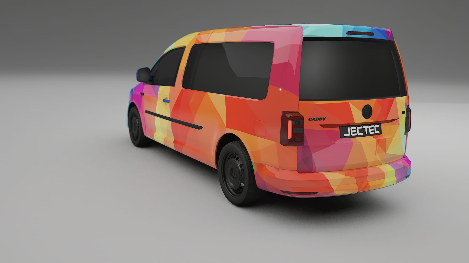 VW Caddy Maxi SB VECTOR VIBE – Ontworpen Wrap PPF Kit van Printbaar Polyurethaanfolie