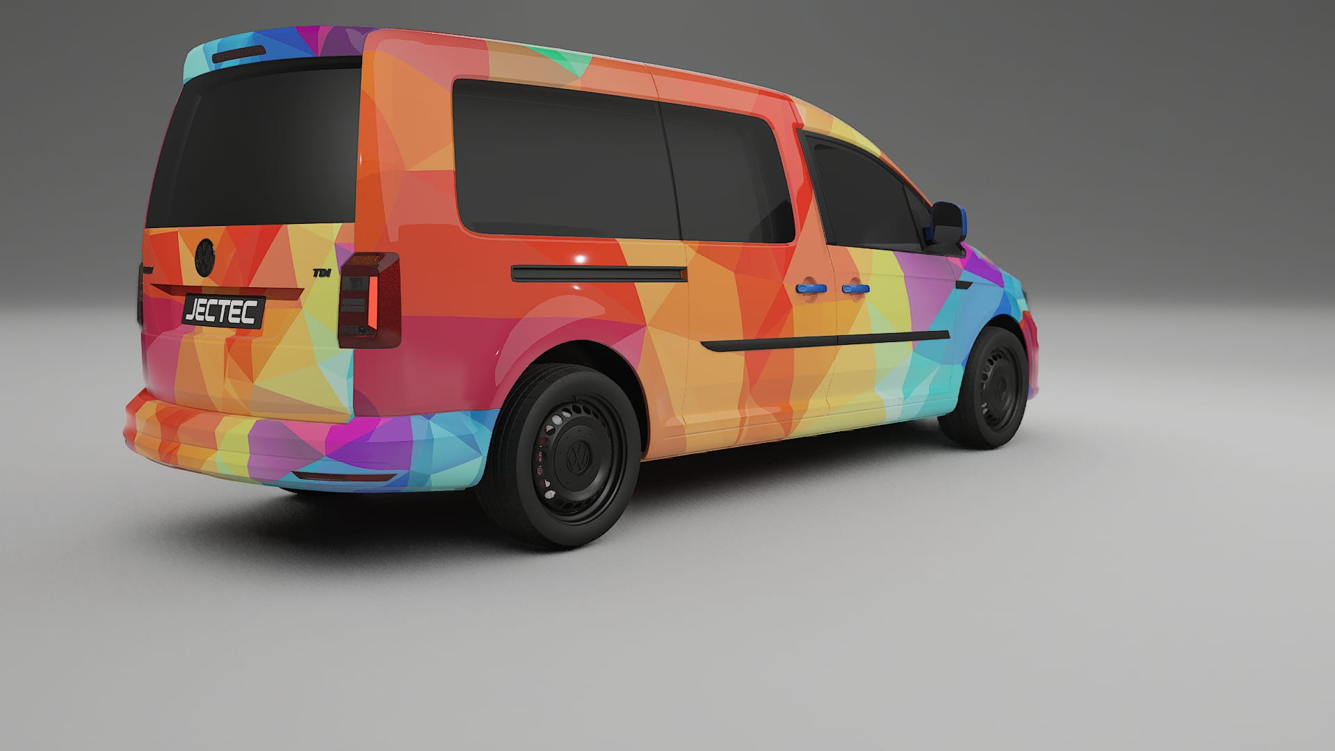 VW Caddy Maxi SB VECTOR VIBE – Ontworpen Wrap PPF Kit van Printbaar Polyurethaanfolie
