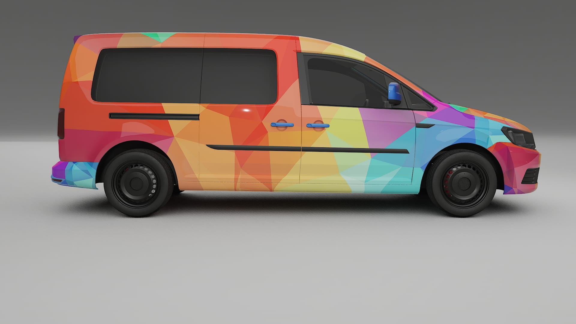 VW Caddy Maxi SB VECTOR VIBE – Ontworpen Wrap PPF Kit van Printbaar Polyurethaanfolie