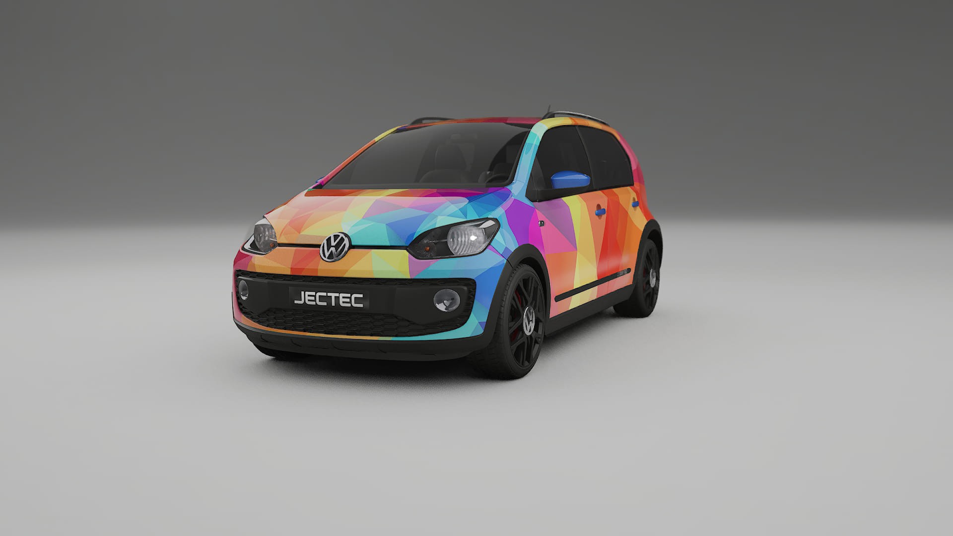 VW Cross Up VECTOR VIBE – Ontworpen Wrap PPF Kit van Printbaar Polyurethaanfolie