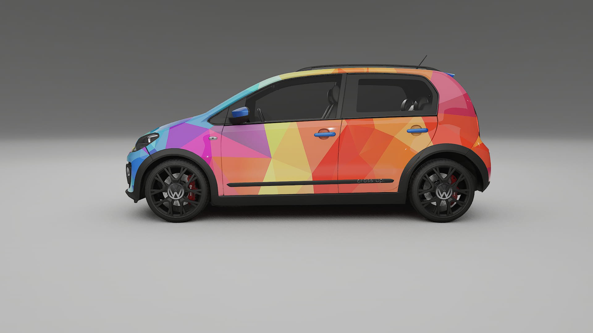 VW Cross Up VECTOR VIBE – Ontworpen Wrap PPF Kit van Printbaar Polyurethaanfolie