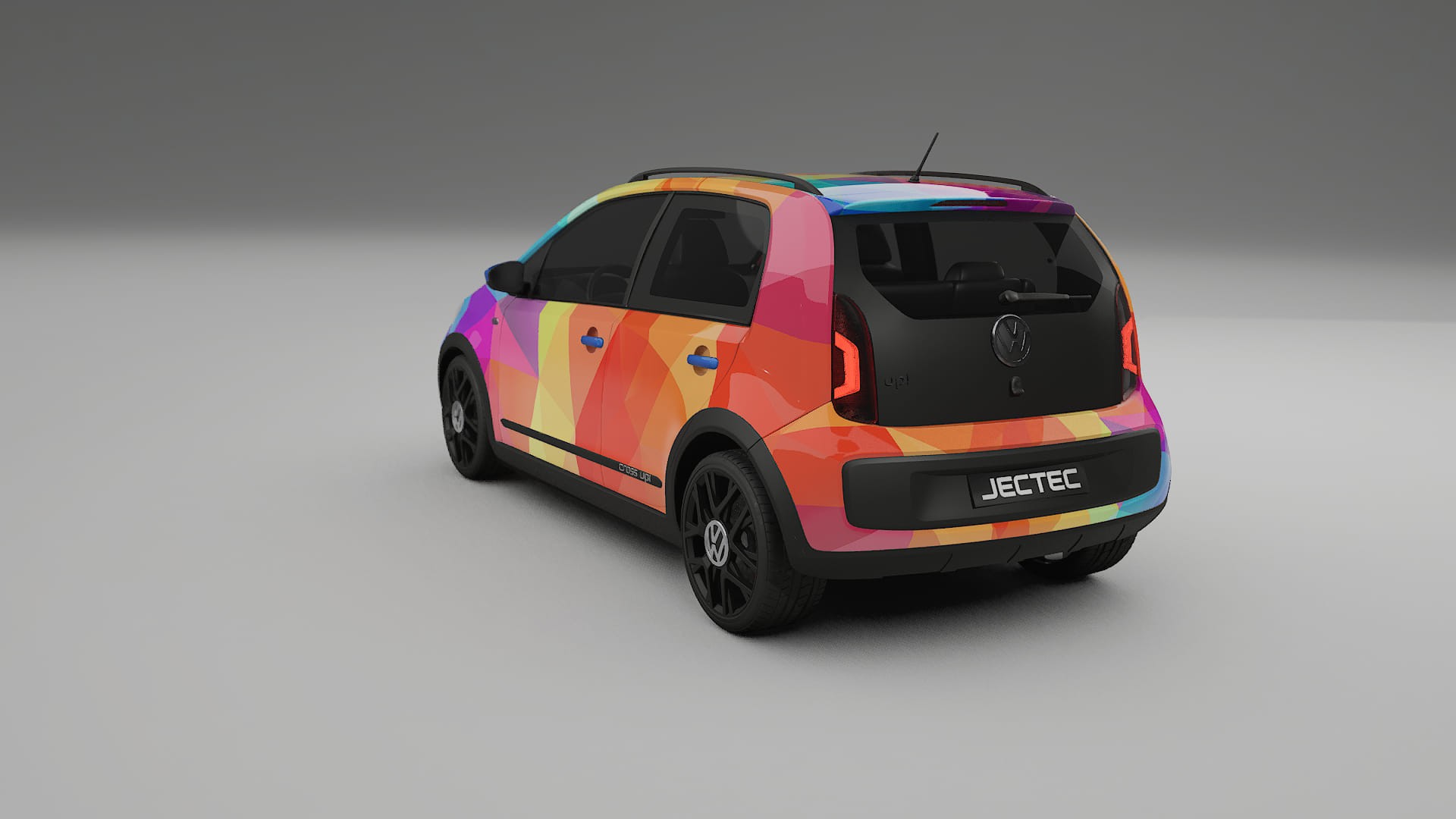 VW Cross Up VECTOR VIBE – Ontworpen Wrap PPF Kit van Printbaar Polyurethaanfolie