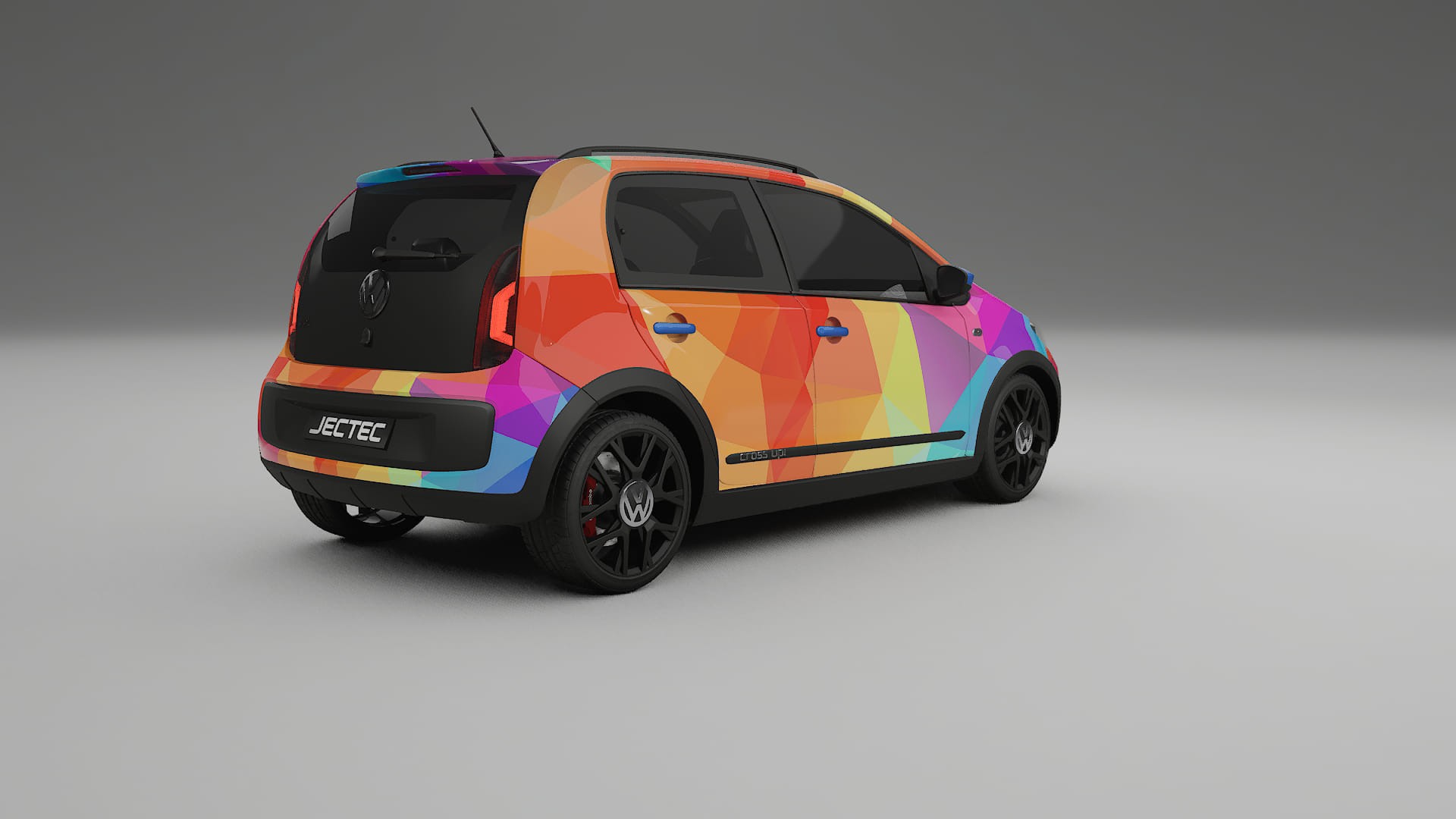VW Cross Up VECTOR VIBE – Ontworpen Wrap PPF Kit van Printbaar Polyurethaanfolie
