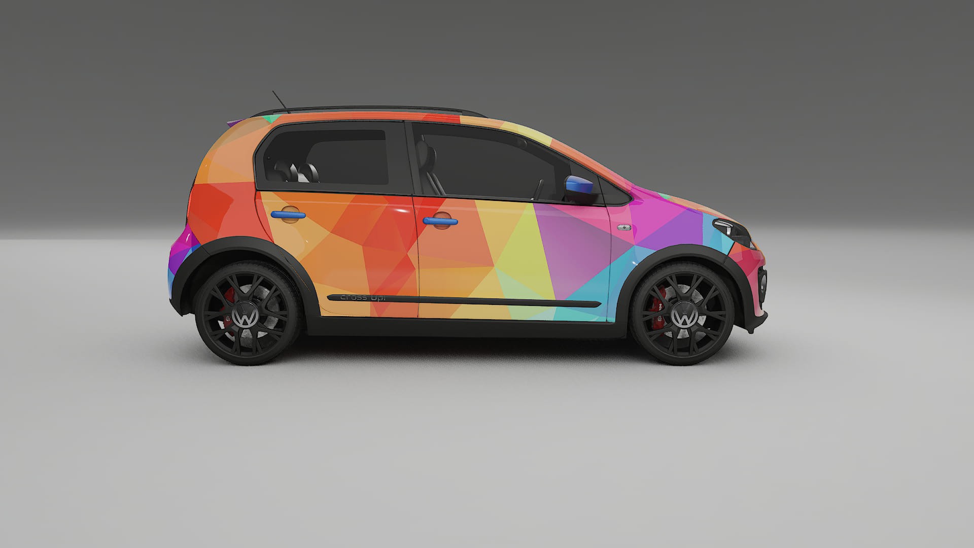 VW Cross Up VECTOR VIBE – Ontworpen Wrap PPF Kit van Printbaar Polyurethaanfolie