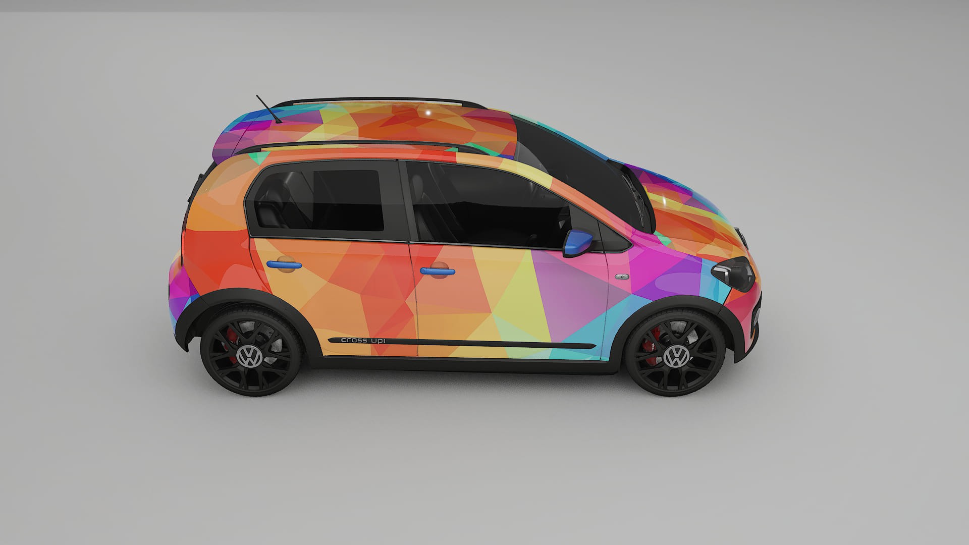 VW Cross Up VECTOR VIBE – Ontworpen Wrap PPF Kit van Printbaar Polyurethaanfolie