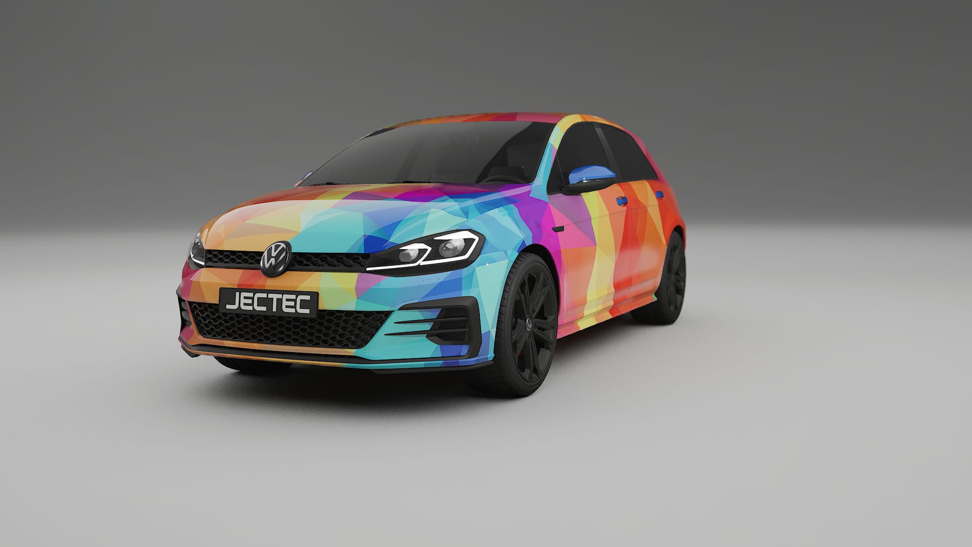 VW Golf Mk7 VECTOR VIBE – Ontworpen Wrap PPF Kit van Printbaar Polyurethaanfolie