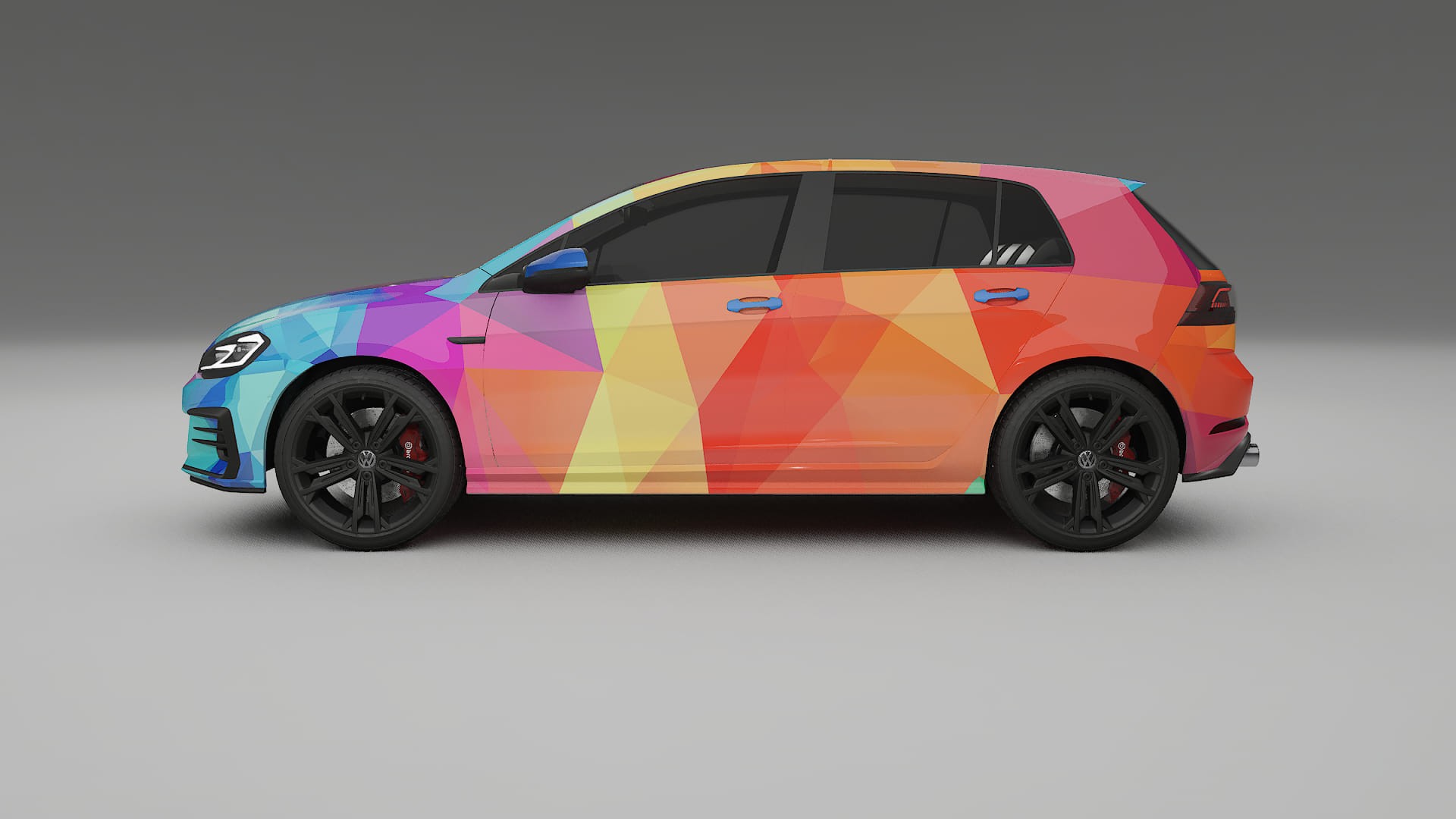 VW Golf Mk7 VECTOR VIBE – Ontworpen Wrap PPF Kit van Printbaar Polyurethaanfolie
