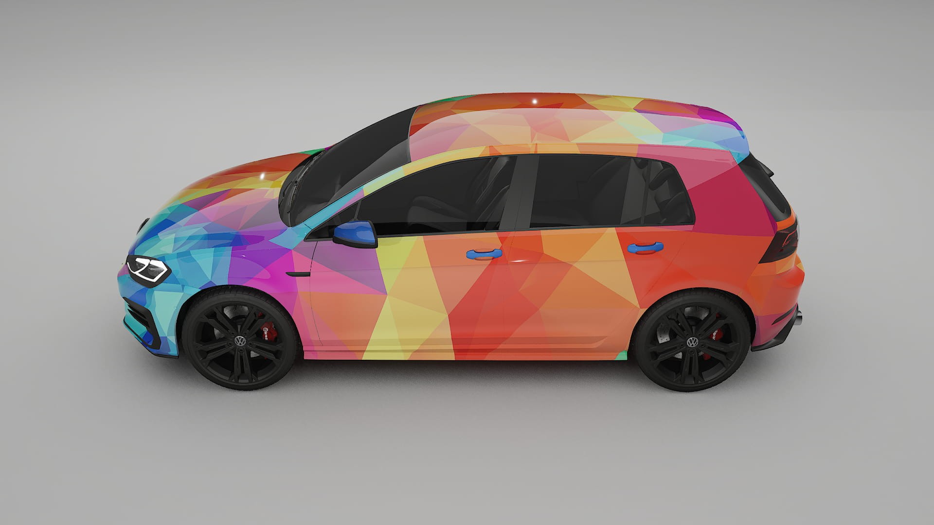 VW Golf Mk7 VECTOR VIBE – Ontworpen Wrap PPF Kit van Printbaar Polyurethaanfolie
