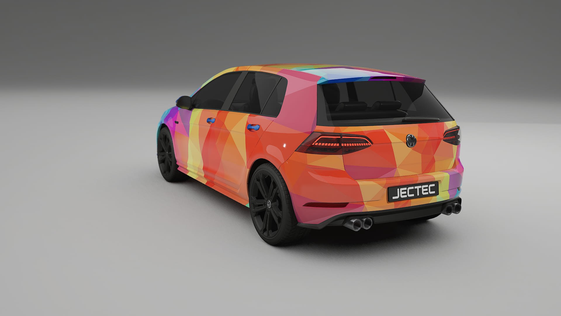 VW Golf Mk7 VECTOR VIBE – Ontworpen Wrap PPF Kit van Printbaar Polyurethaanfolie