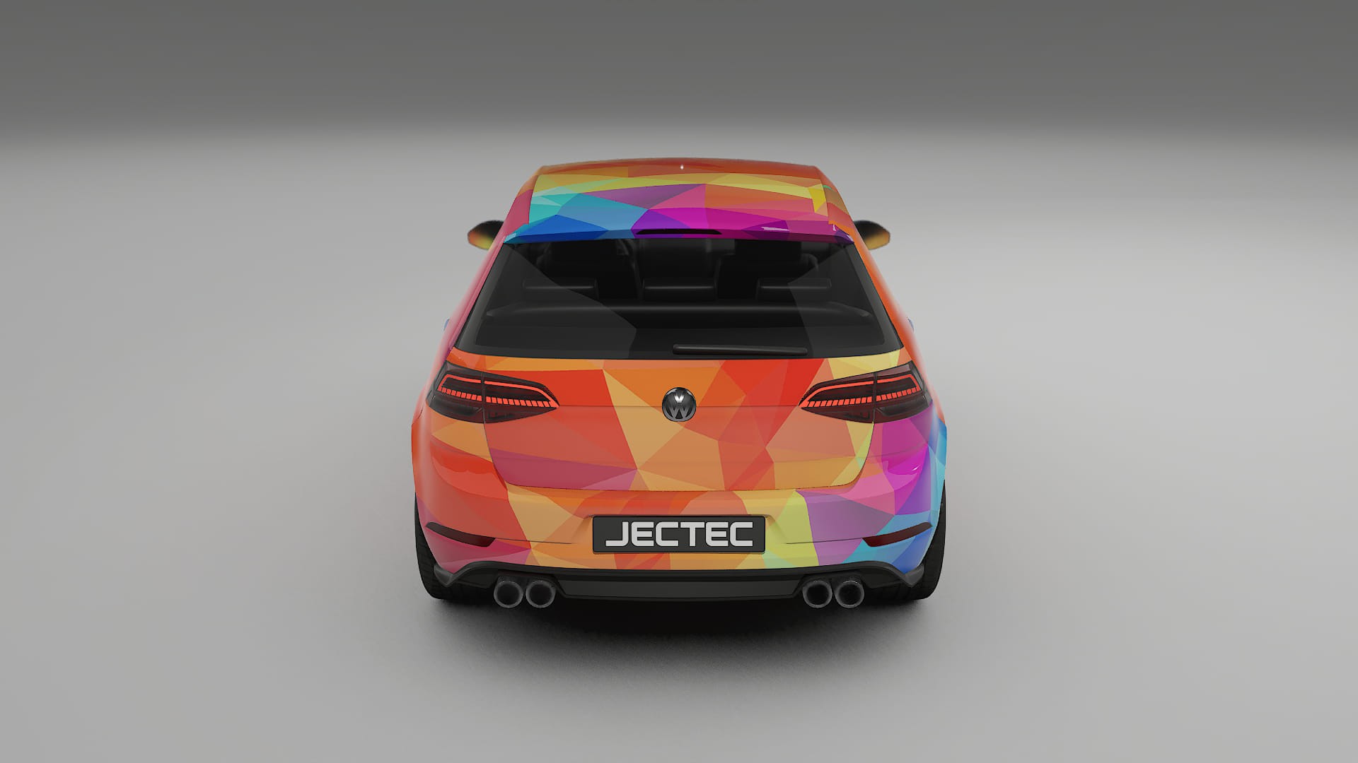 VW Golf Mk7 VECTOR VIBE – Ontworpen Wrap PPF Kit van Printbaar Polyurethaanfolie