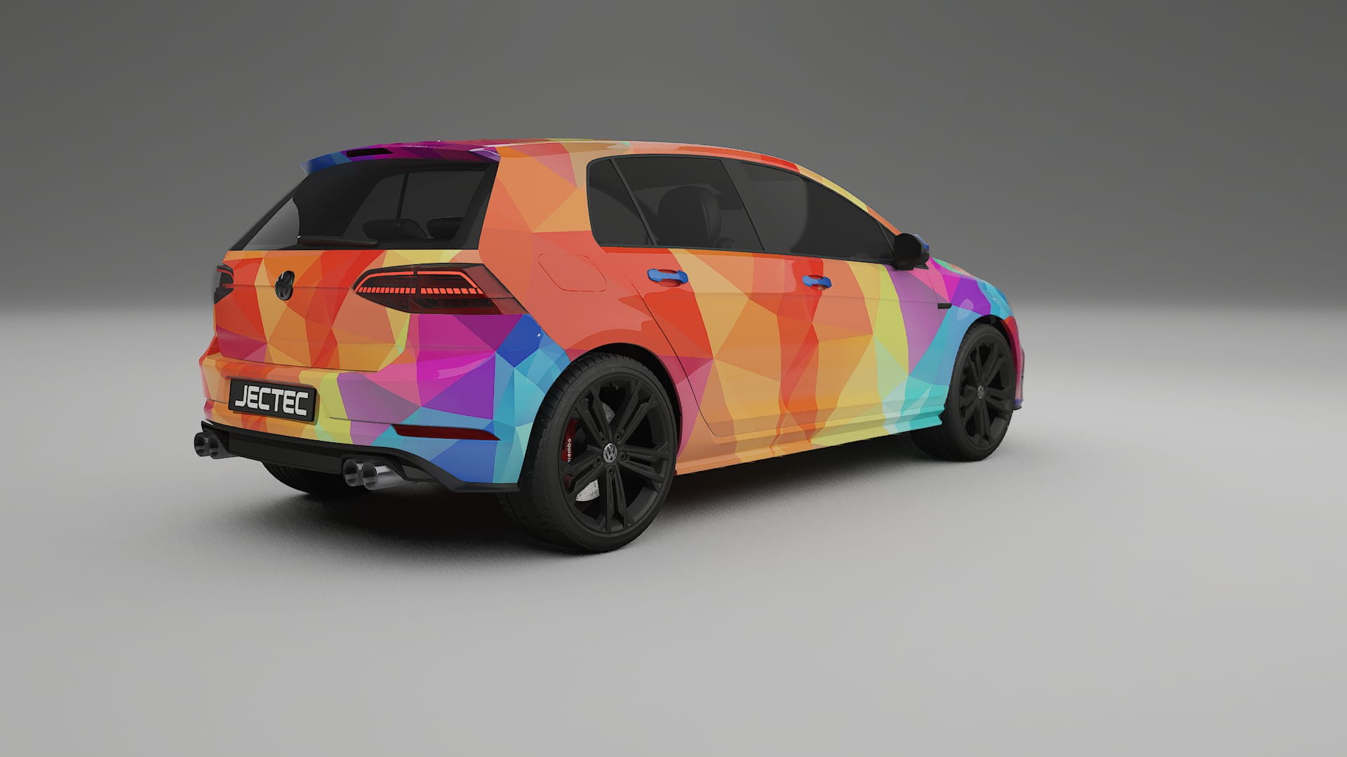 VW Golf Mk7 VECTOR VIBE – Ontworpen Wrap PPF Kit van Printbaar Polyurethaanfolie