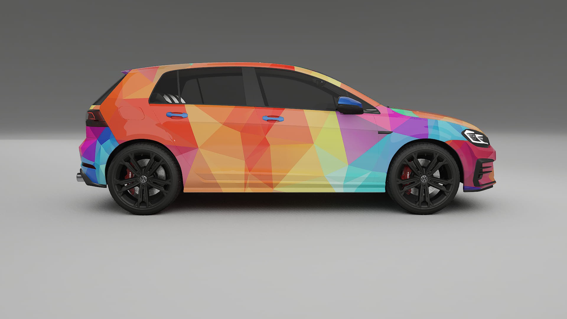 VW Golf Mk7 VECTOR VIBE – Ontworpen Wrap PPF Kit van Printbaar Polyurethaanfolie