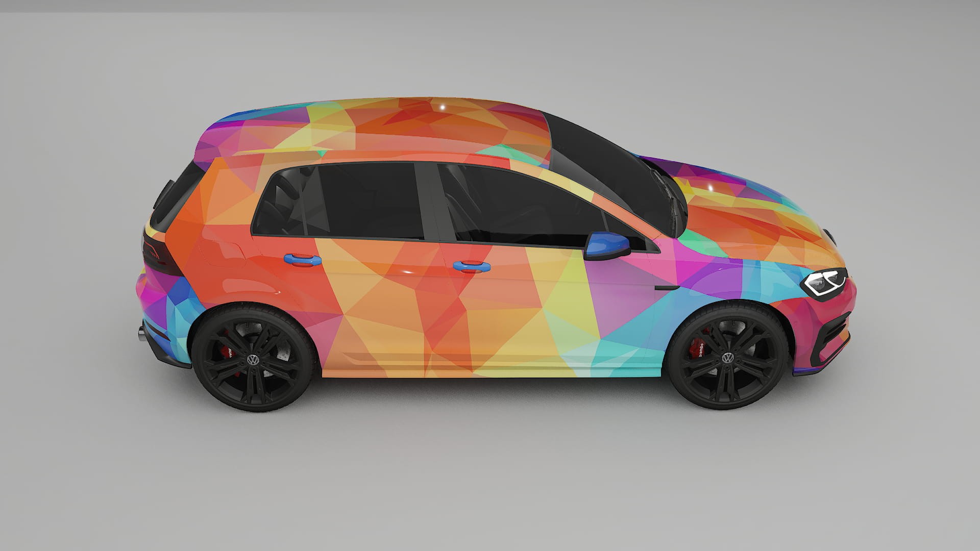 VW Golf Mk7 VECTOR VIBE – Ontworpen Wrap PPF Kit van Printbaar Polyurethaanfolie