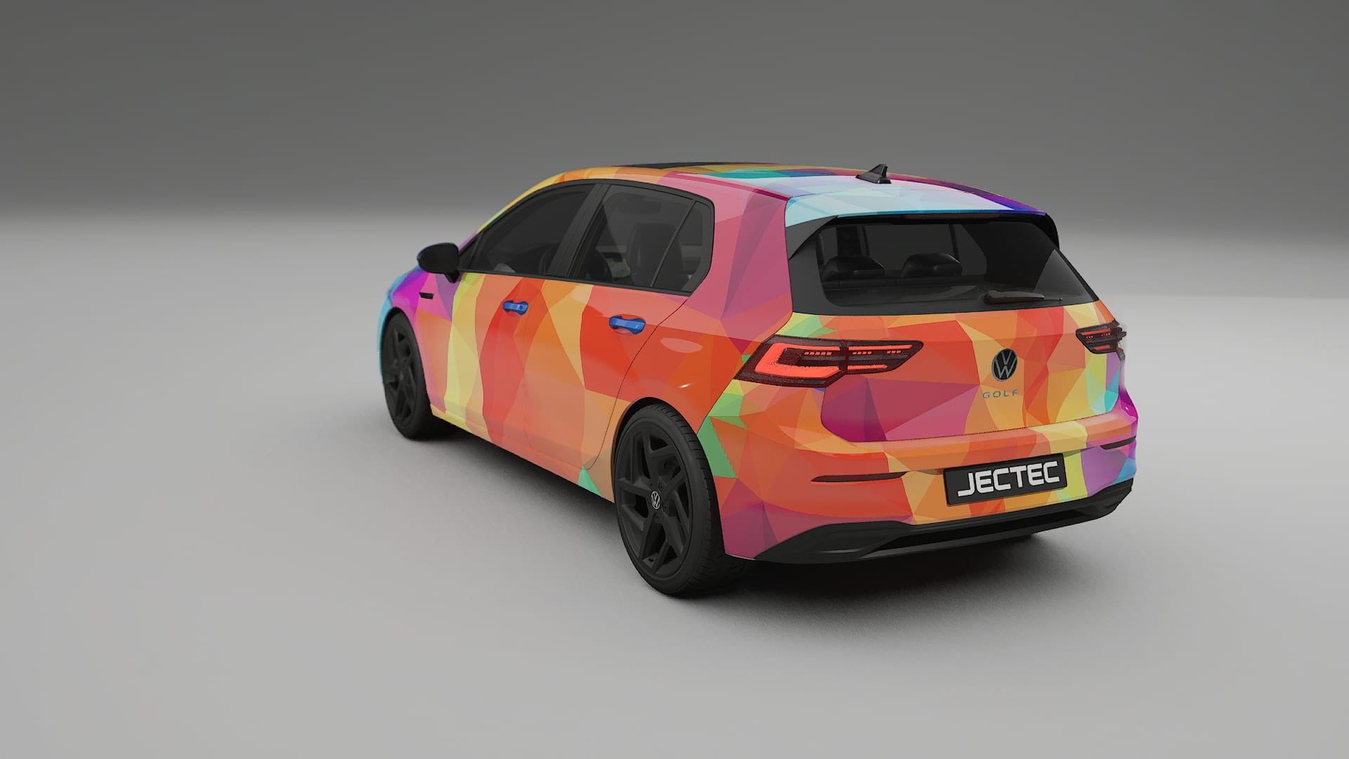VW Golf Mk8 VECTOR VIBE – Ontworpen Wrap PPF Kit van Printbaar Polyurethaanfolie