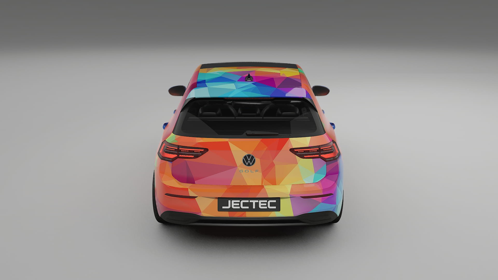 VW Golf Mk8 VECTOR VIBE – Ontworpen Wrap PPF Kit van Printbaar Polyurethaanfolie