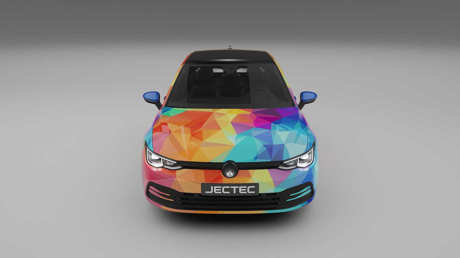 VW Golf Mk8 VECTOR VIBE – Ontworpen Wrap PPF Kit van Printbaar Polyurethaanfolie