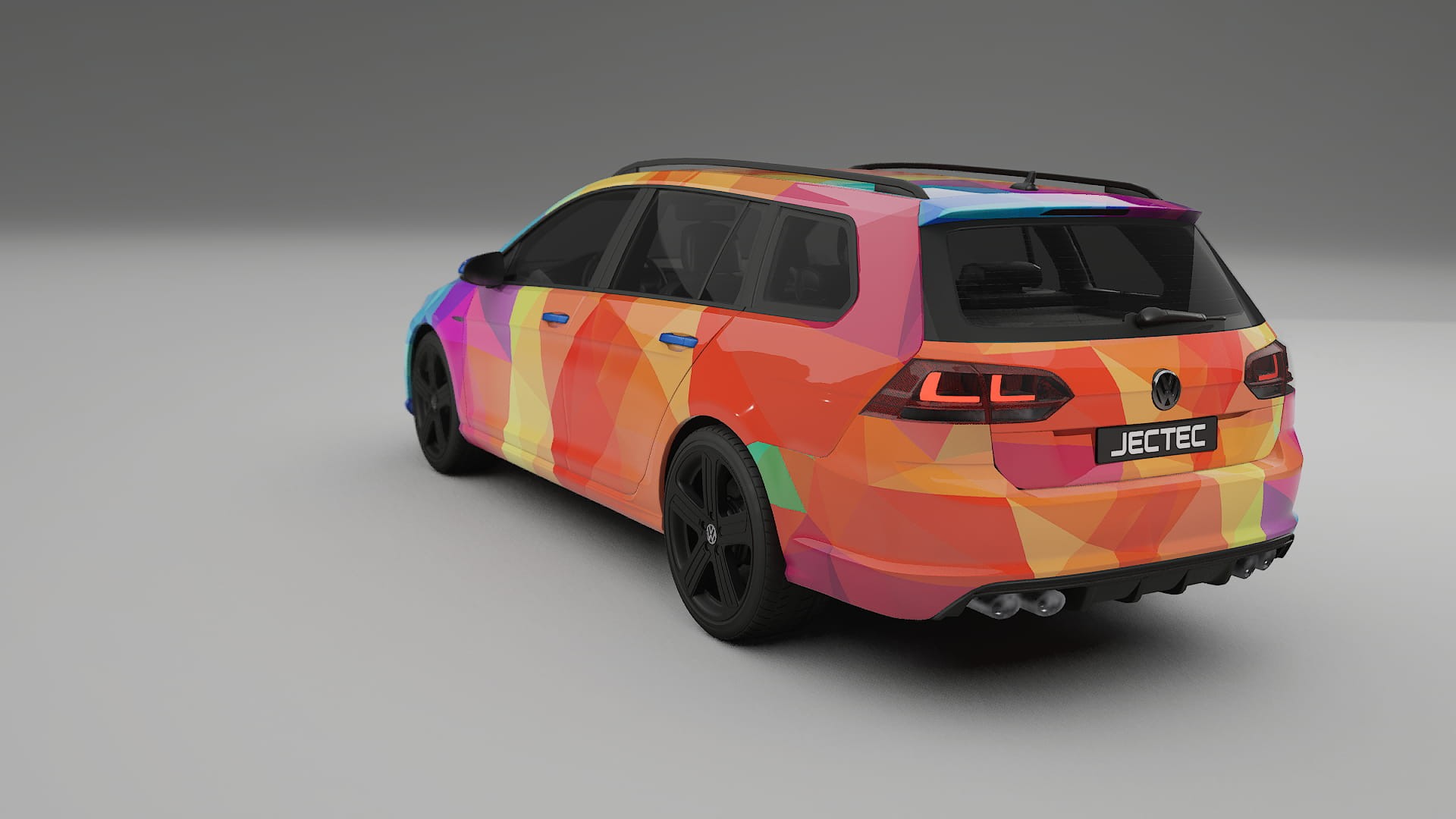 VW Golf Variant Mk7 VECTOR VIBE – Ontworpen Wrap PPF Kit van Printbaar Polyurethaanfolie