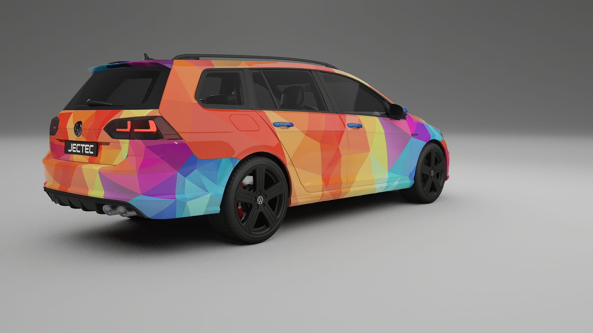 VW Golf Variant Mk7 VECTOR VIBE – Ontworpen Wrap PPF Kit van Printbaar Polyurethaanfolie