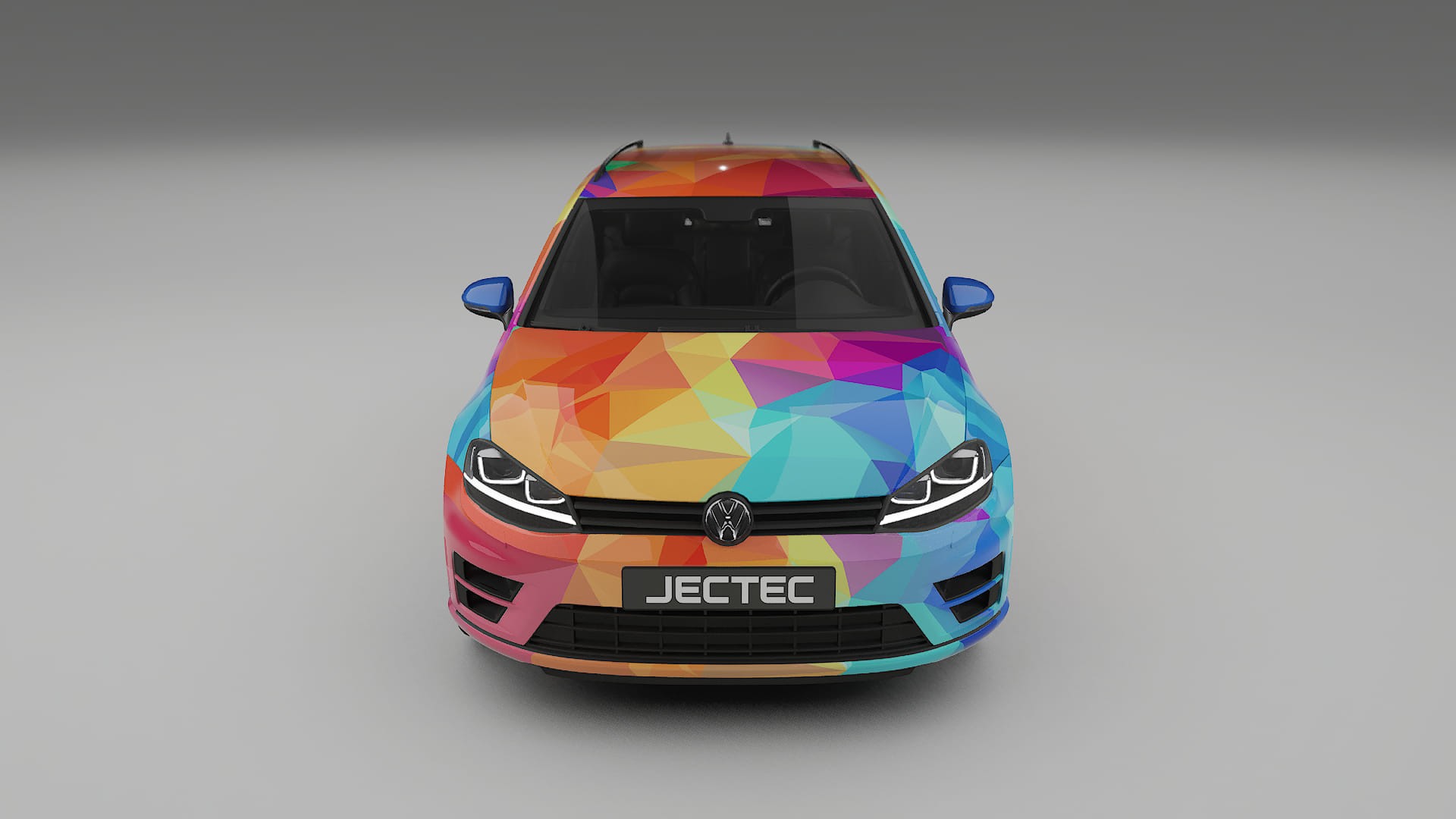 VW Golf Variant Mk7 VECTOR VIBE – Ontworpen Wrap PPF Kit van Printbaar Polyurethaanfolie