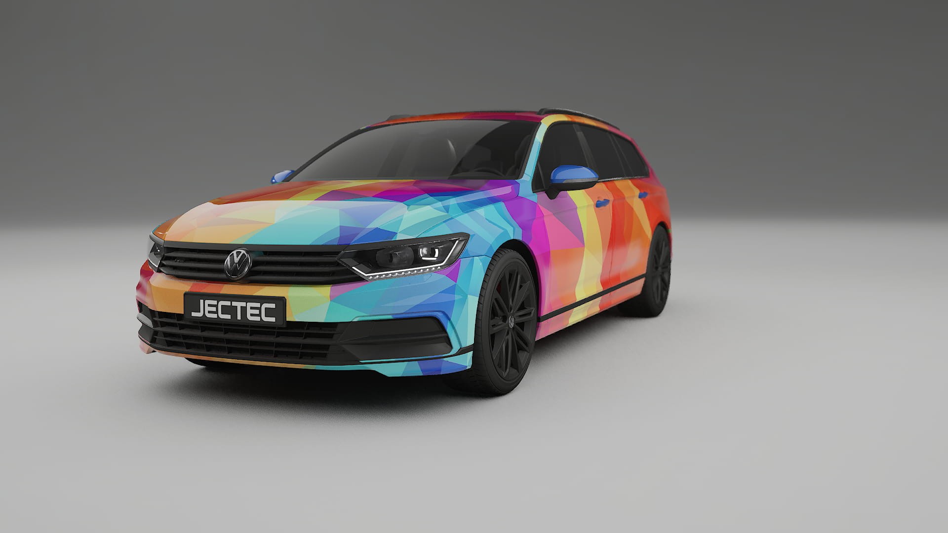 VW Passat VariantR B8 VECTOR VIBE – Ontworpen Wrap PPF Kit van Printbaar Polyurethaanfolie