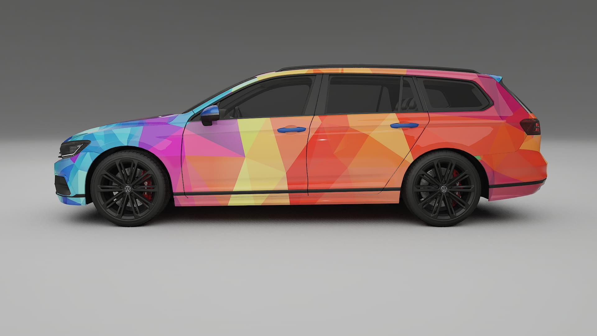 VW Passat VariantR B8 VECTOR VIBE – Ontworpen Wrap PPF Kit van Printbaar Polyurethaanfolie