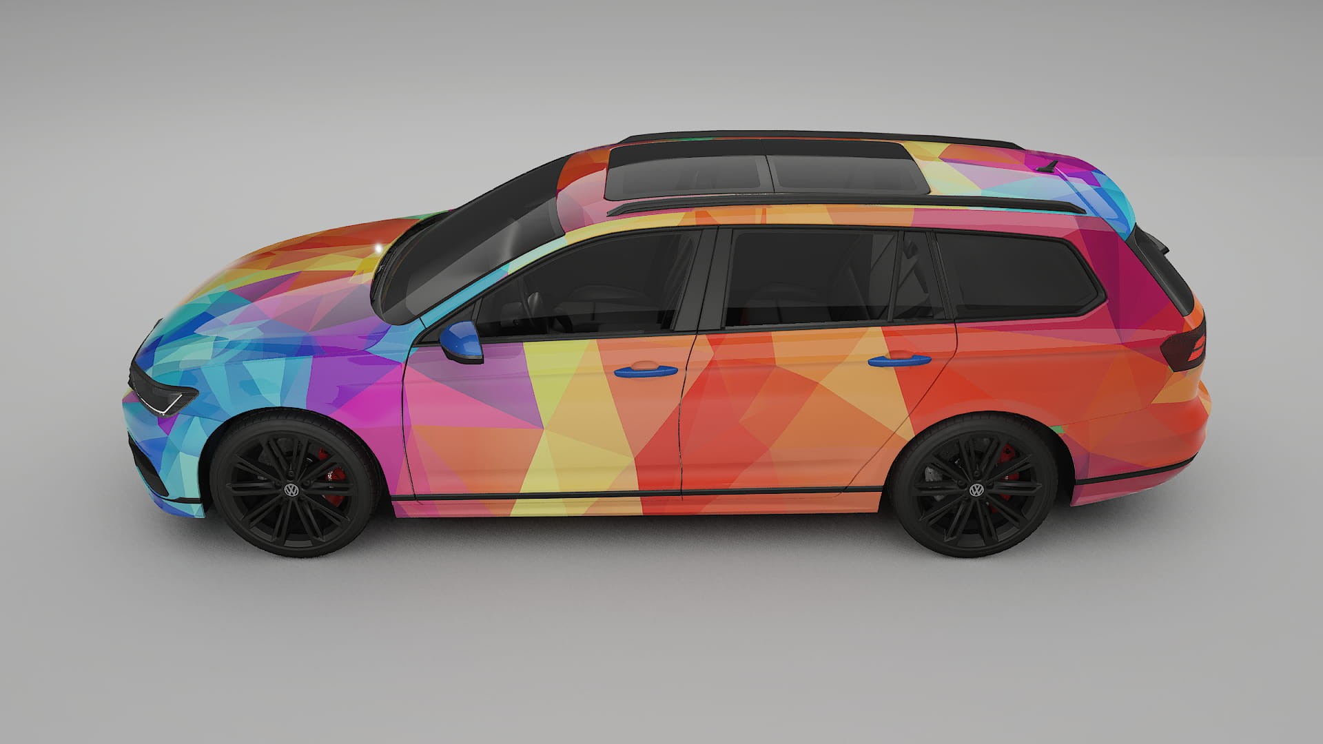 VW Passat VariantR B8 VECTOR VIBE – Ontworpen Wrap PPF Kit van Printbaar Polyurethaanfolie