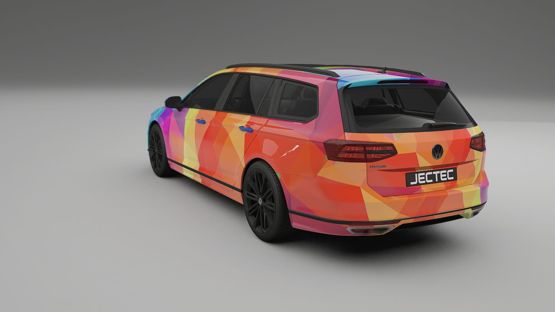 VW Passat VariantR B8 VECTOR VIBE – Ontworpen Wrap PPF Kit van Printbaar Polyurethaanfolie
