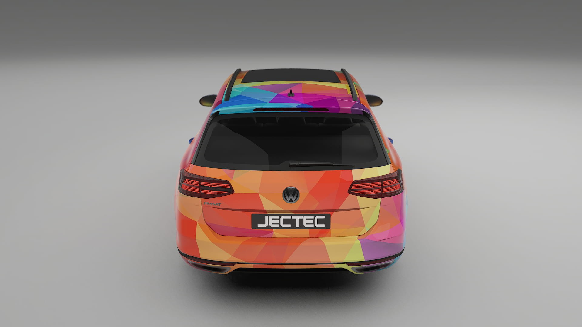 VW Passat VariantR B8 VECTOR VIBE – Ontworpen Wrap PPF Kit van Printbaar Polyurethaanfolie