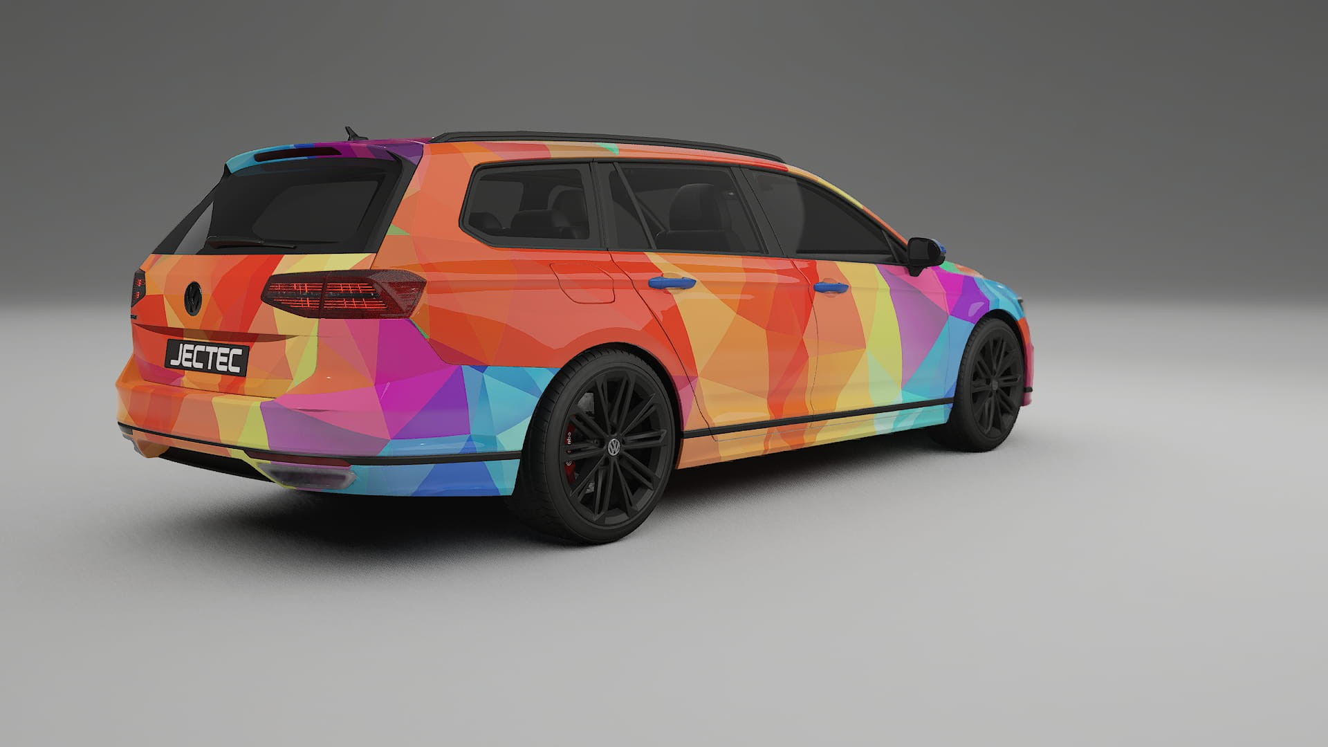 VW Passat VariantR B8 VECTOR VIBE – Ontworpen Wrap PPF Kit van Printbaar Polyurethaanfolie