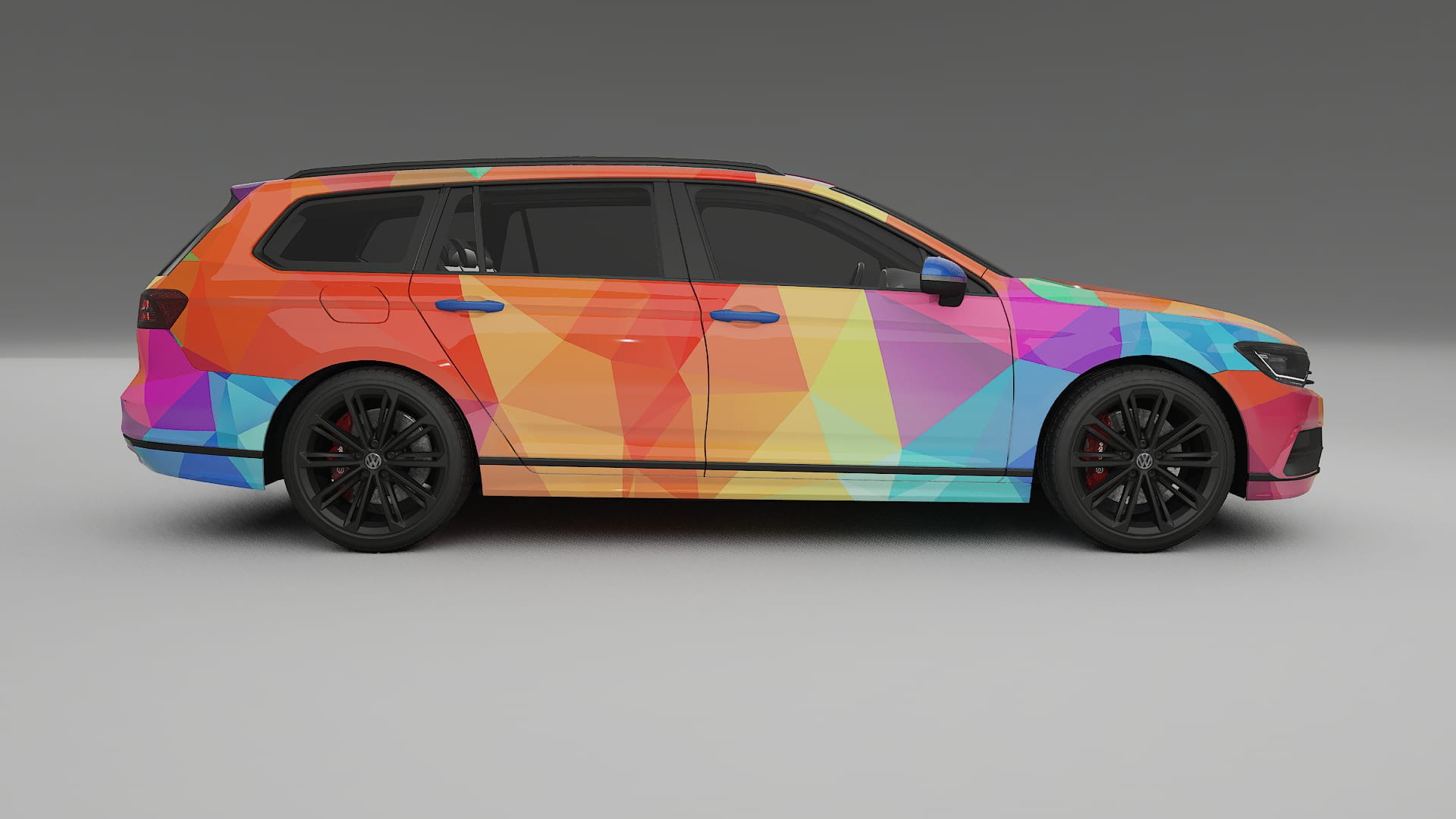 VW Passat VariantR B8 VECTOR VIBE – Ontworpen Wrap PPF Kit van Printbaar Polyurethaanfolie
