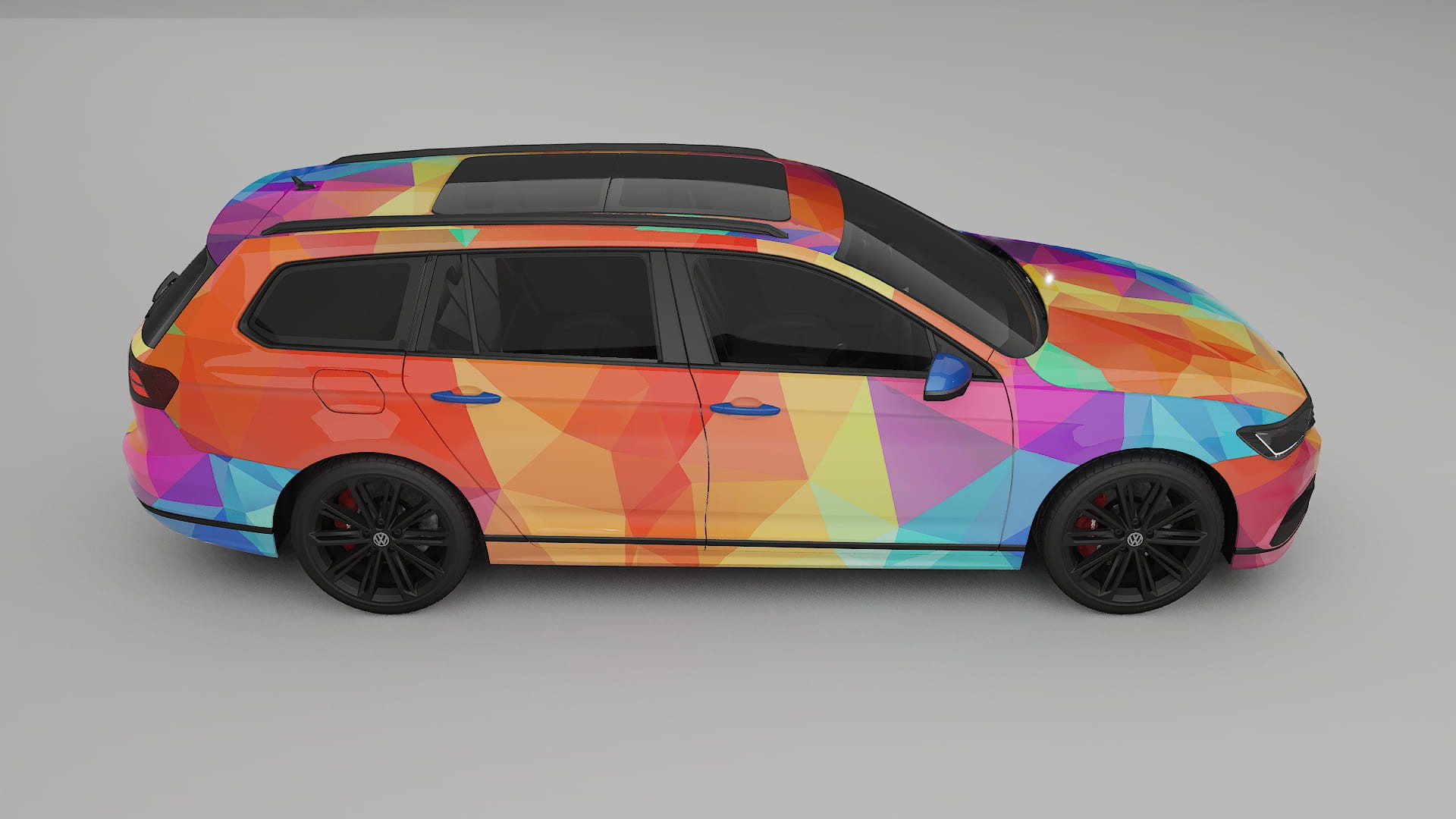 VW Passat VariantR B8 VECTOR VIBE – Ontworpen Wrap PPF Kit van Printbaar Polyurethaanfolie