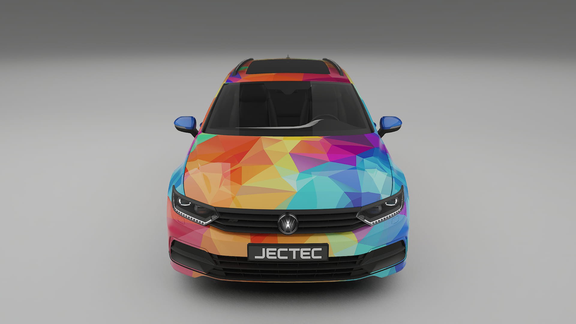 VW Passat VariantR B8 VECTOR VIBE – Ontworpen Wrap PPF Kit van Printbaar Polyurethaanfolie